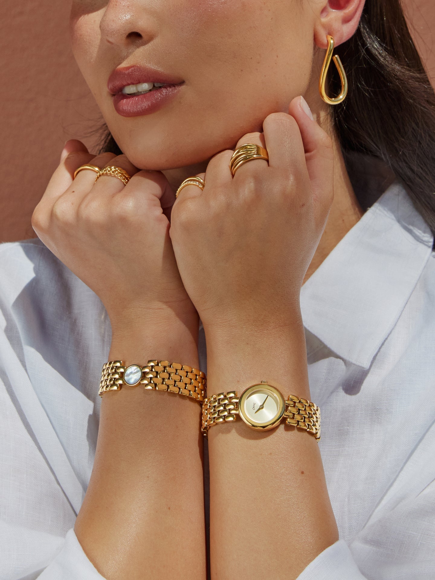 Ana Joalheiros - Pulseiras Douradas - Pulseira One Senhora Passion Gold OJBA68G SIMBOLO pulso