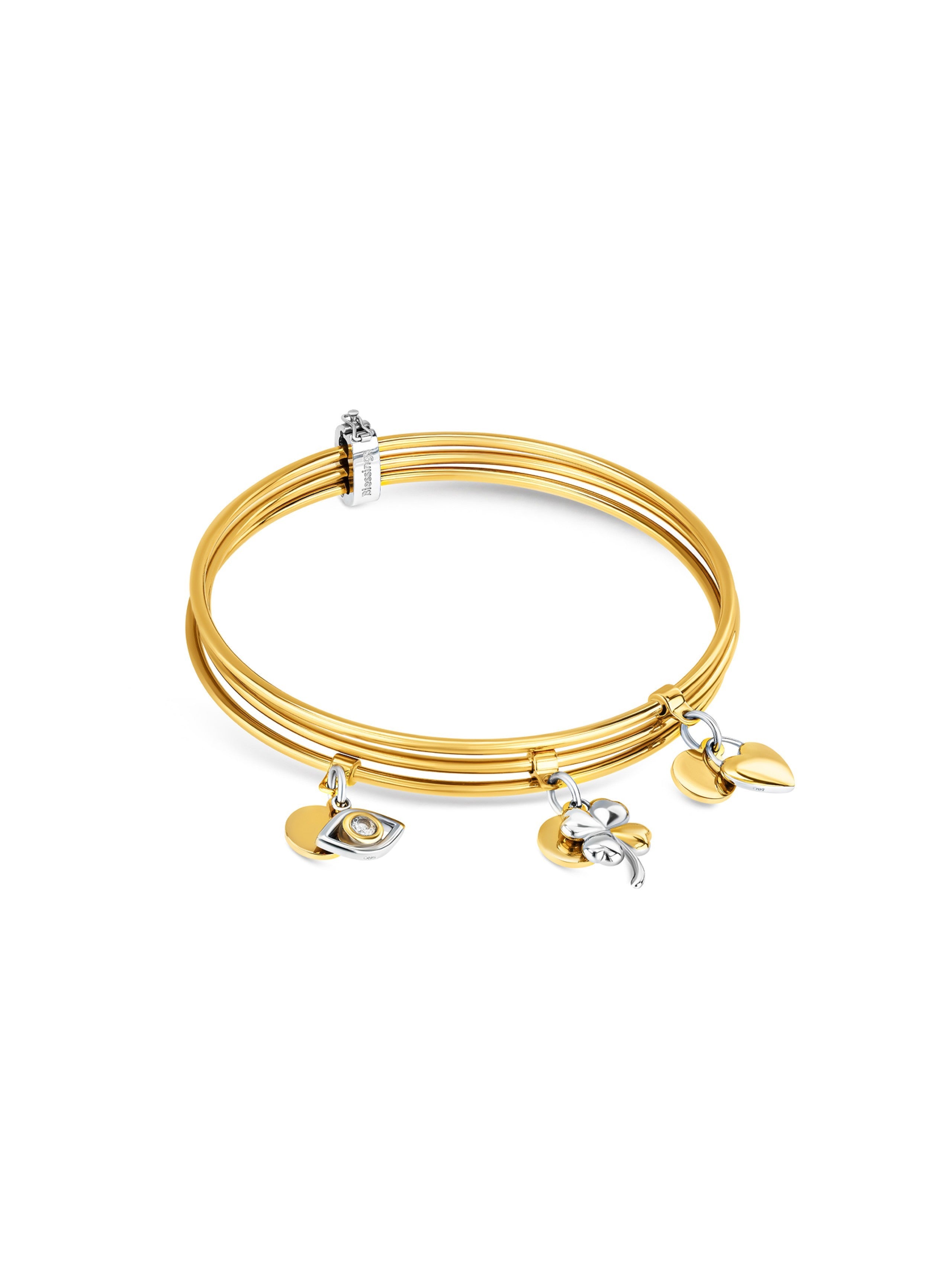 Ana Joalheiros - Pulseiras One - Pulseira One Blessing Triple Light Bicolor OJSET14SG 