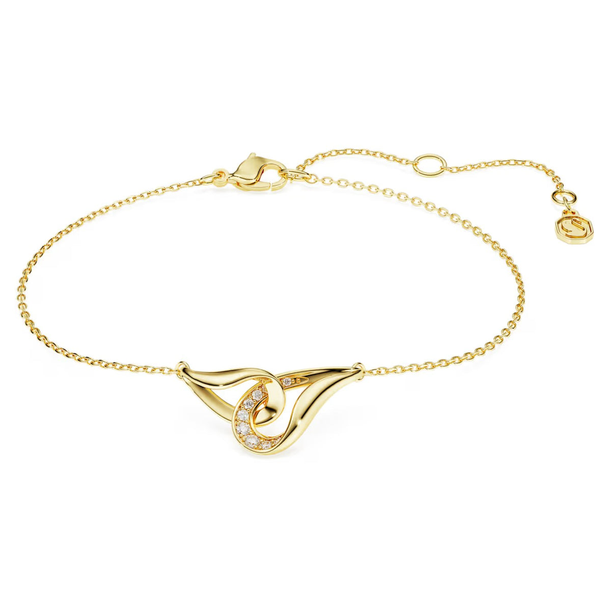 Ana Joalheiros - Pulseiras Douradas - Pulseira Swarovski Classica Entrelaçada Dourada 5778079