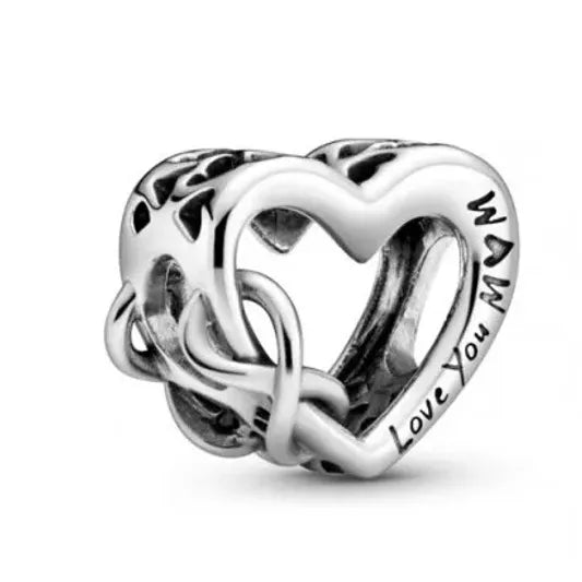 Conta Pandora Coração Infinito Love you mum - Ana Joalheiros