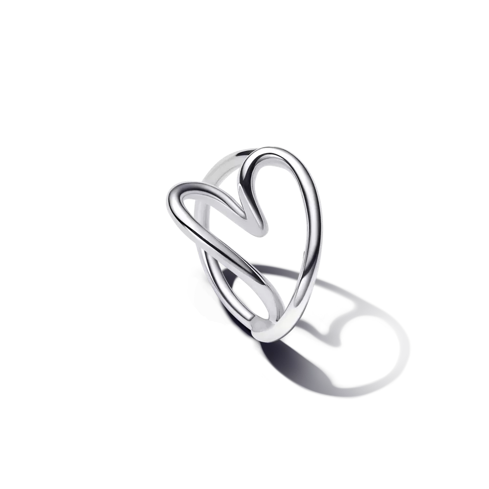 Anel Pandora Heart sterling - Ana Joalheiros