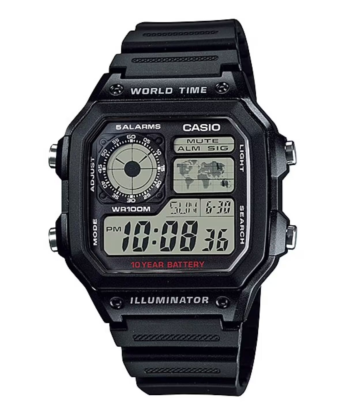 Ana Joalheiros - Casio Relógios - Relógio Casio Preto AE-1200WH-1AVEF