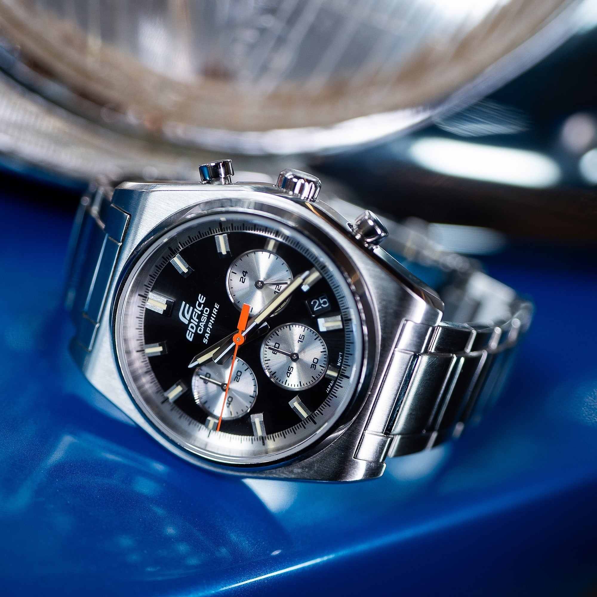 Ana Joalheiros - Relógios Casio - Relógio Homem Casio Edifice Cronografo EFB-730D-1AVUEF Lateral