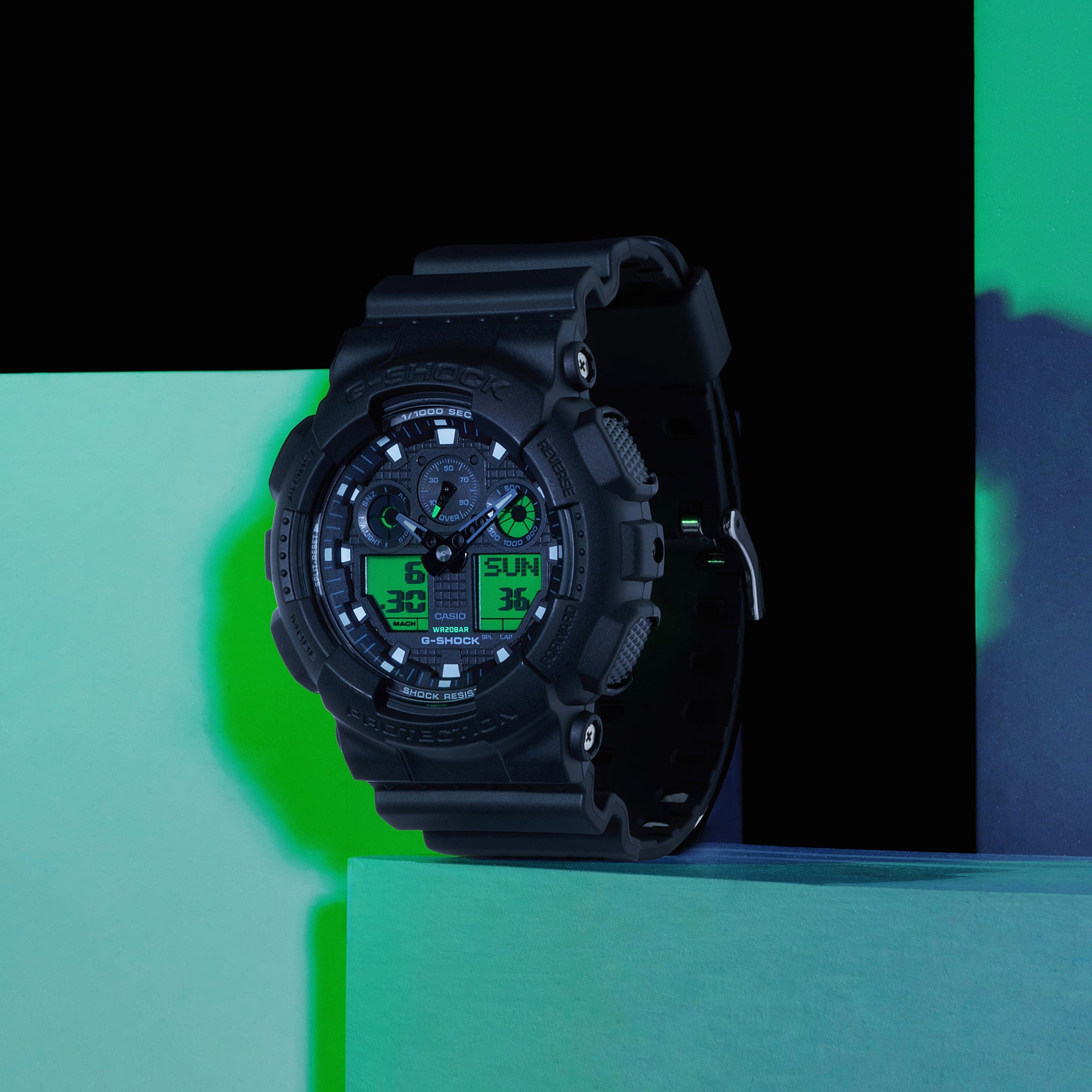 Ana Joalheiros - Relógios Casio - Relógio Casio Homem G-Shock GA-100 Series GA-100BEG-1AER Lateral