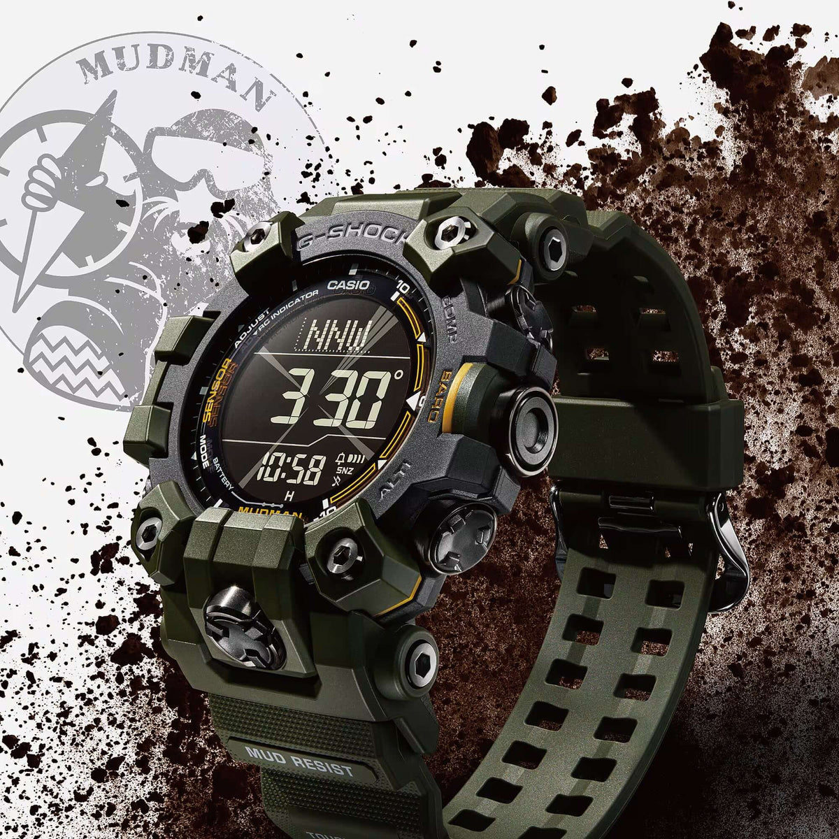 Ana Joalheiros - Relógios G Shock - Relógio Casio G-Shock Masculino MASTER OF G MUDMAN GW-9500-3ER Lateral