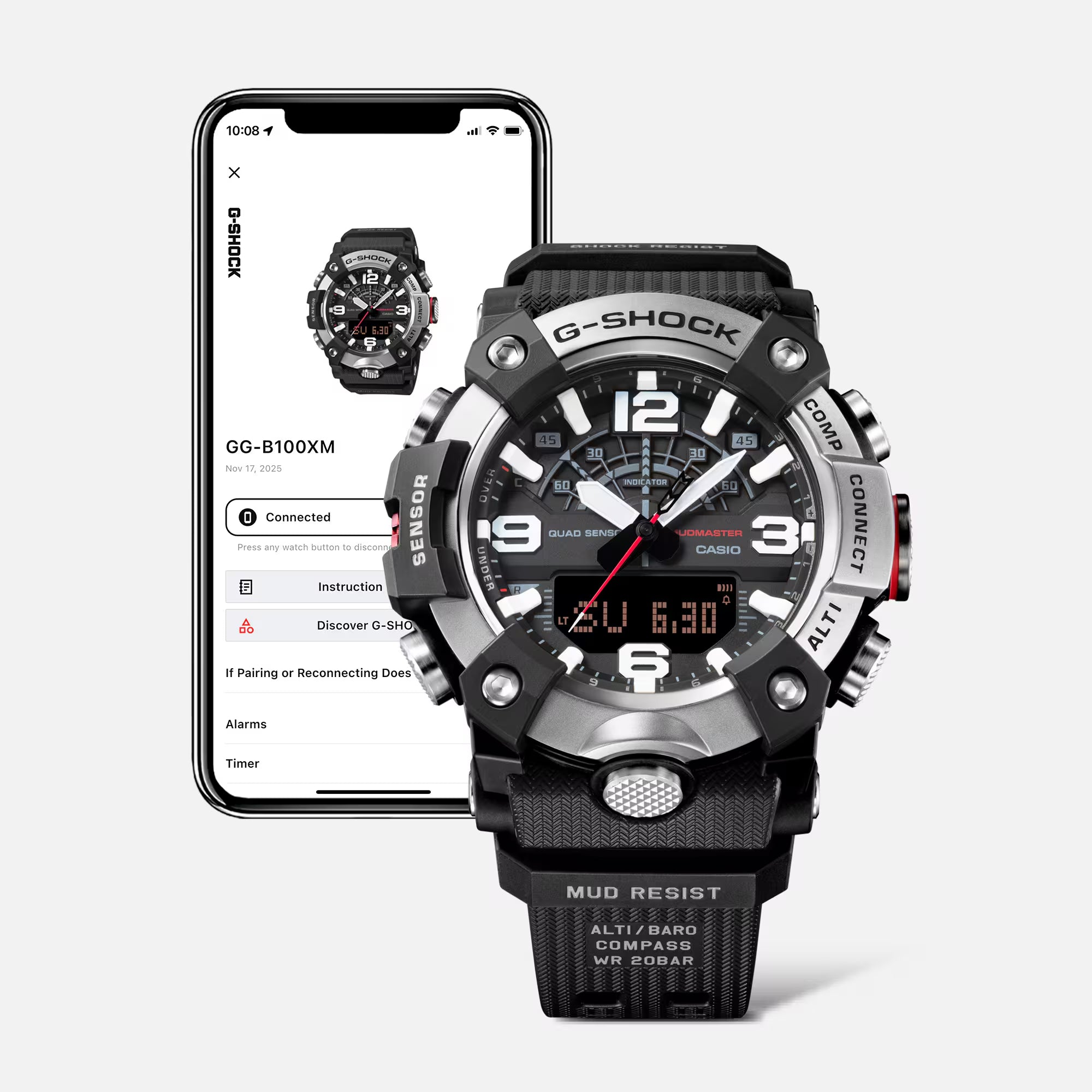 Ana Joalheiros - Relógios G Shock - Relógio Casio G-Shock Masculino MASTER OF G MUDMASTER GG-B100XM-1AER