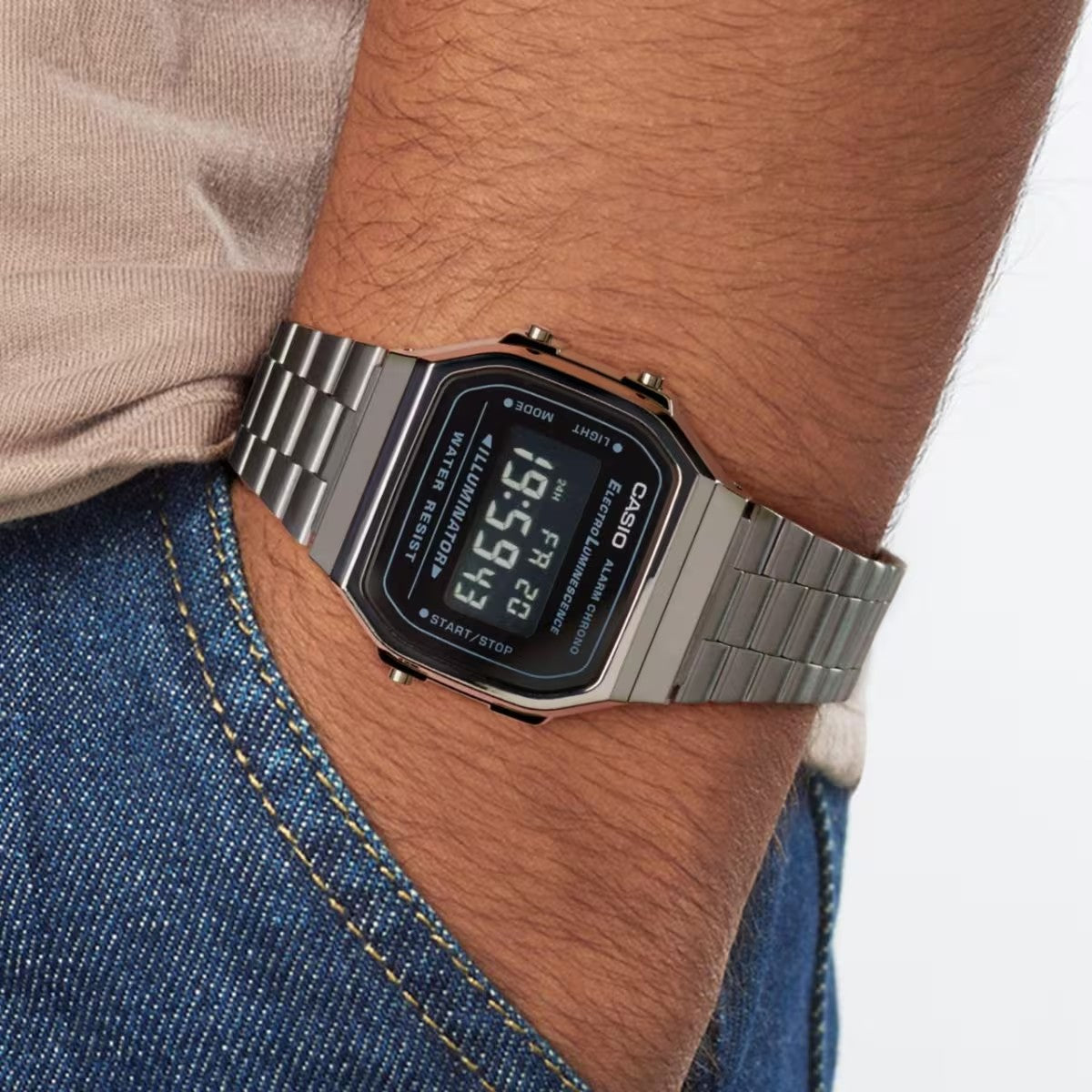 Ana Joalheiros - Relógios Casio - Relógio Casio Homem Iconic A168WEGG-1BEF
 no Pulso