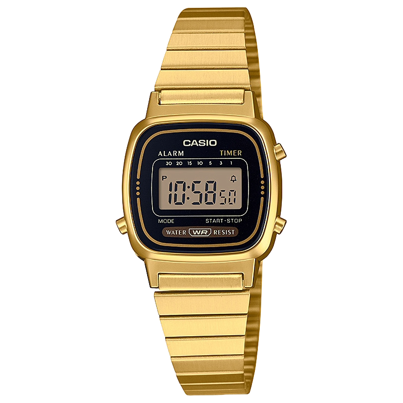 Ana Joalheiros - Casio Relógios - Relógio Casio Dourado LA670WEGA-1EF
