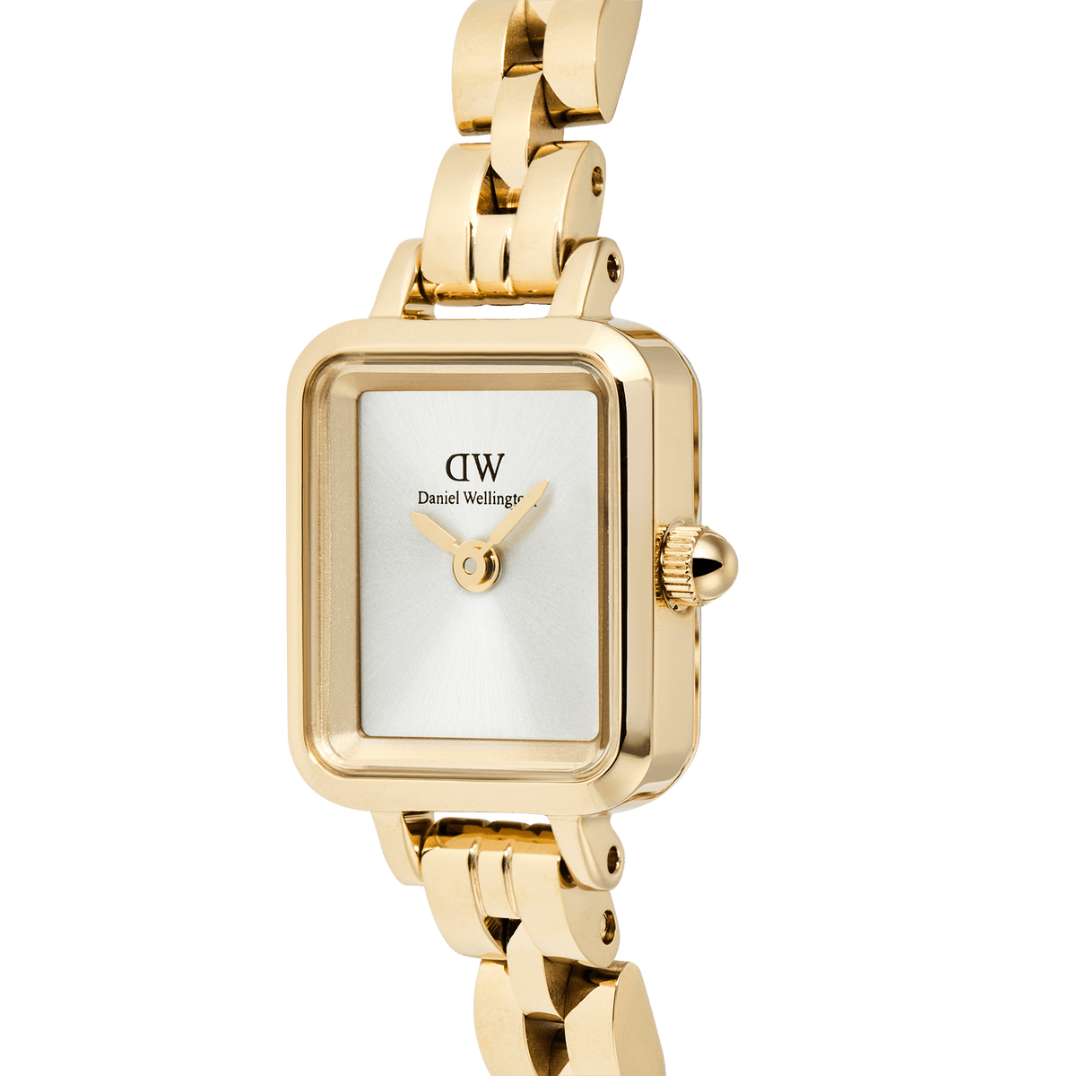 Ana Joalheiros - Relógios Daniel Wellington - Relógio Daniel Wellington Quadro Mini Arch 3-link White Sun DW00100850 Lateral