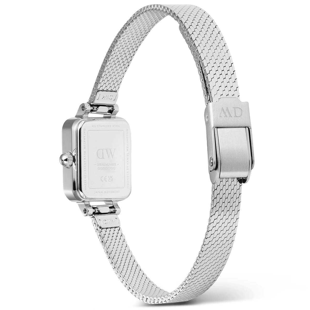 Ana Joalheiros - Relógios Daniel Wellington - Relógio Daniel Wellington Quadro Mini Reflection Silver DW00100800 Fecho