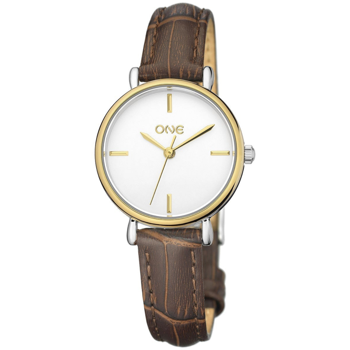 Ana Joalheiros - Relógios One - Relógio para mulher One Relógio Senhora Iconic Bicolor OL8328IC52B Bracelete Castanho