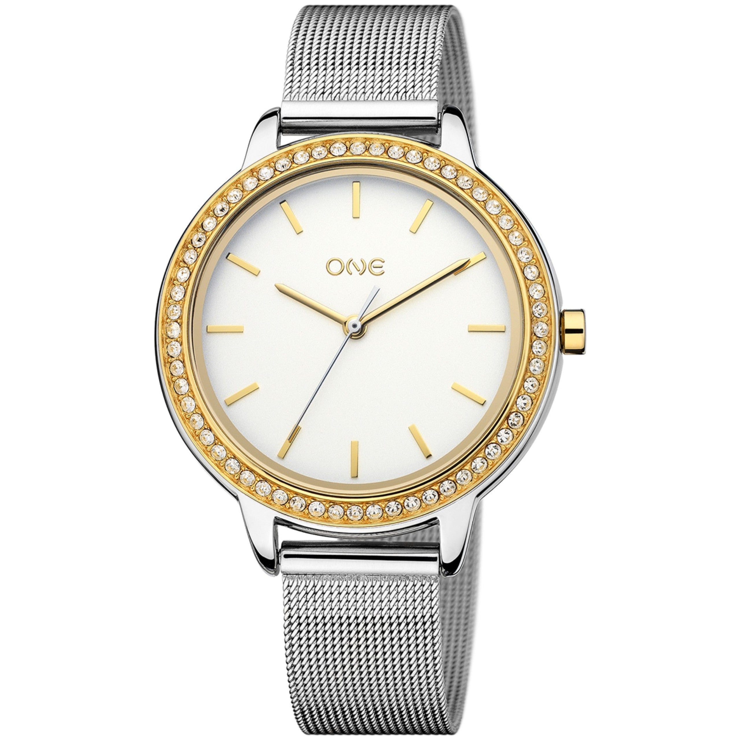 Ana Joalheiros - Relógios One - Relógio para mulher One Senhora Twin Spark Bicolor Mesh OL9838SB52L