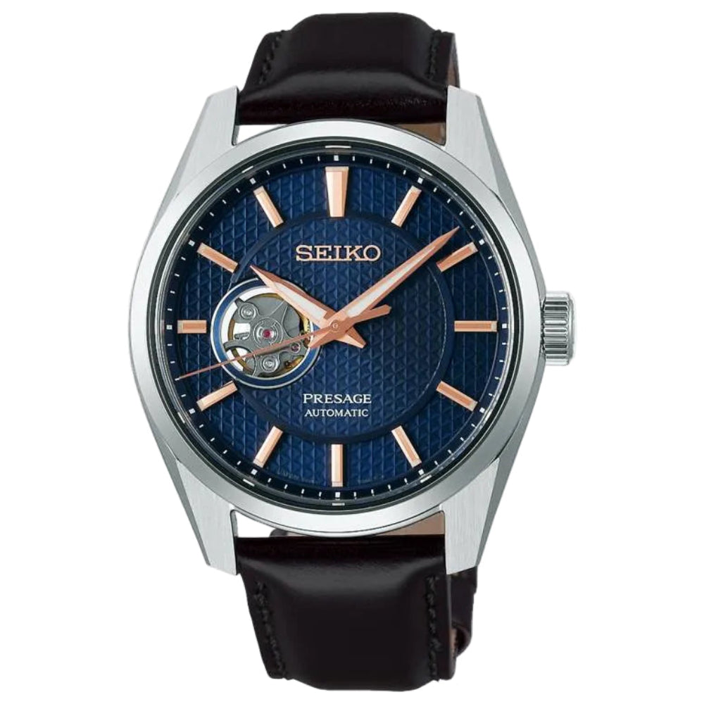 Ana Joalheiros - Relógios Seiko- Relógio para mulher Seiko Presage Sharp Edged Series Skeleton SPB311J1