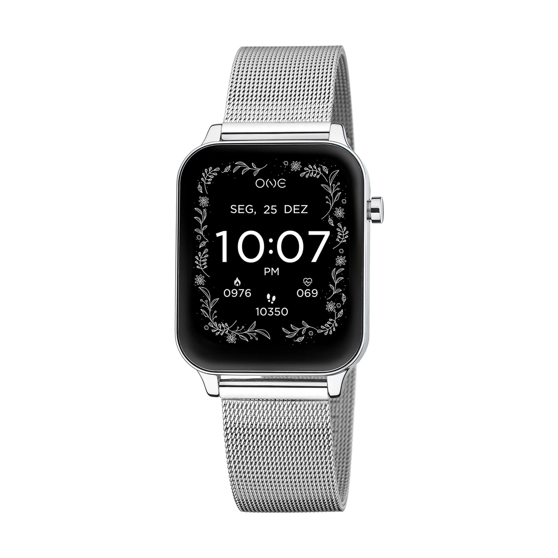 Ana Joalheiros - Relógios One - Relógio Smartwatch Mulher One MagicCal Silver Mesh OSW9626SM41L
