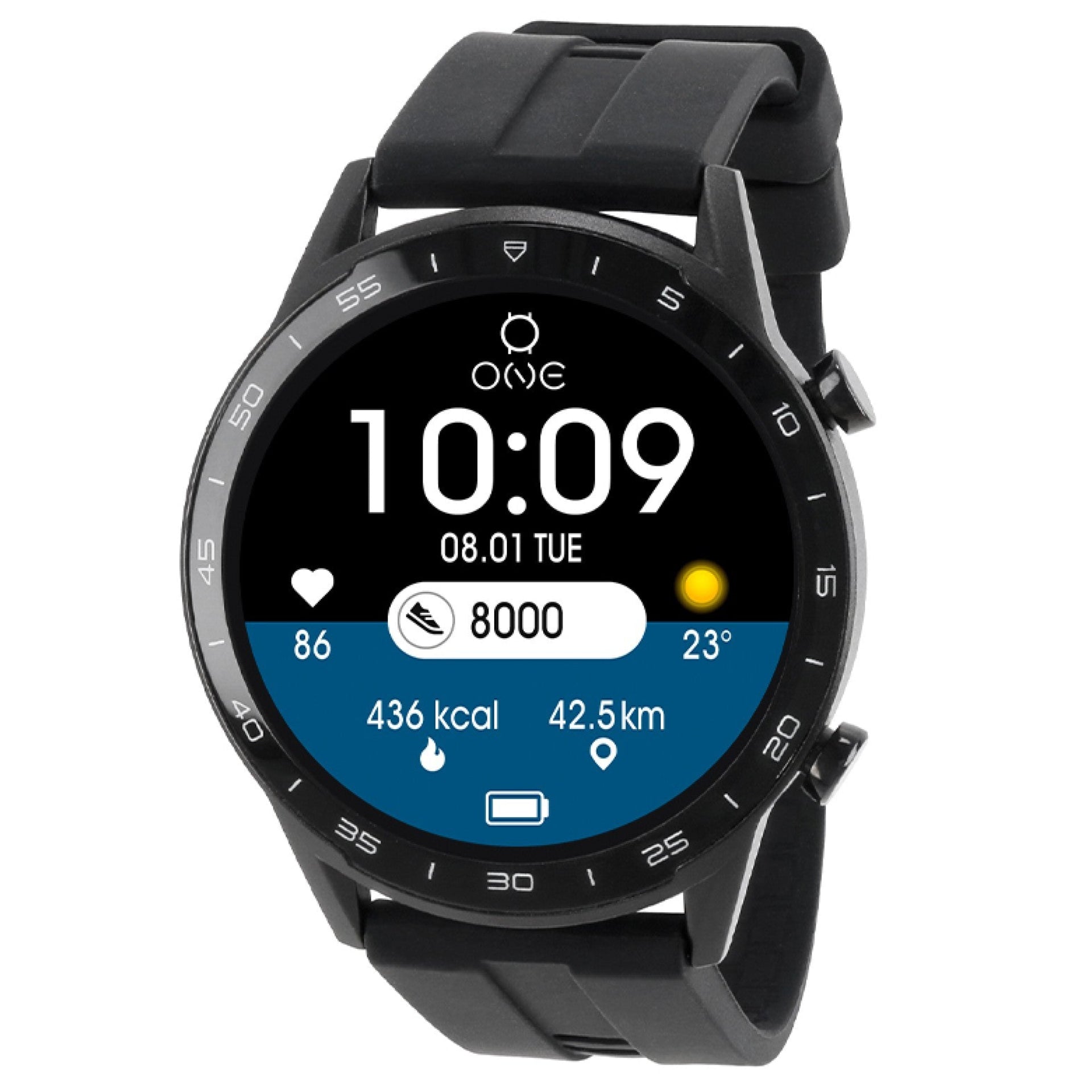 Ana Joalheiros - Relógios One - Relógio Smartwatch Homem One Men ForceFul Black Sil OSW0272BS32D