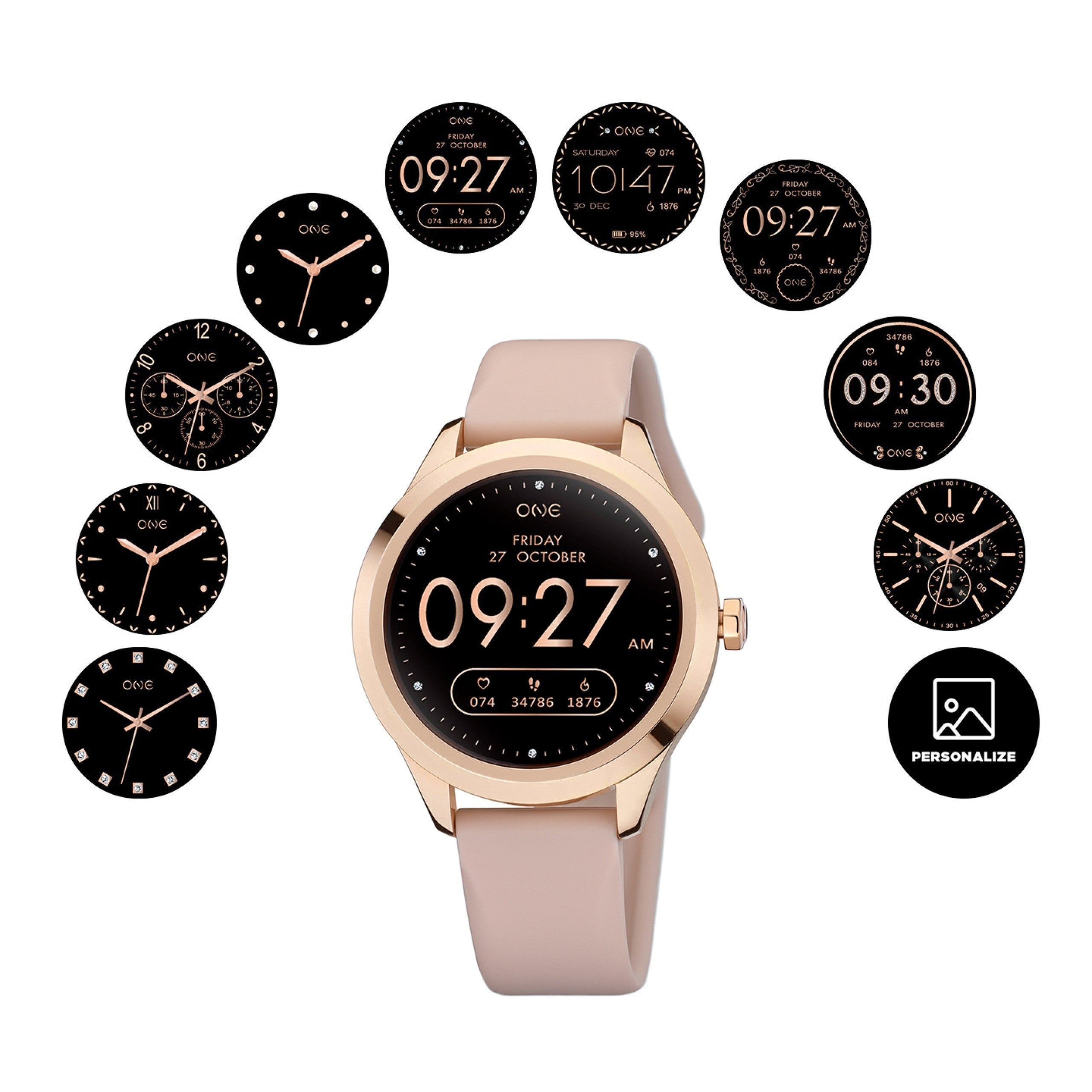 Ana Joalheiros - Relógios One - Relógio Smartwatch Mulher One Mini Rose Gold Silicone OSW0025RS52D Display