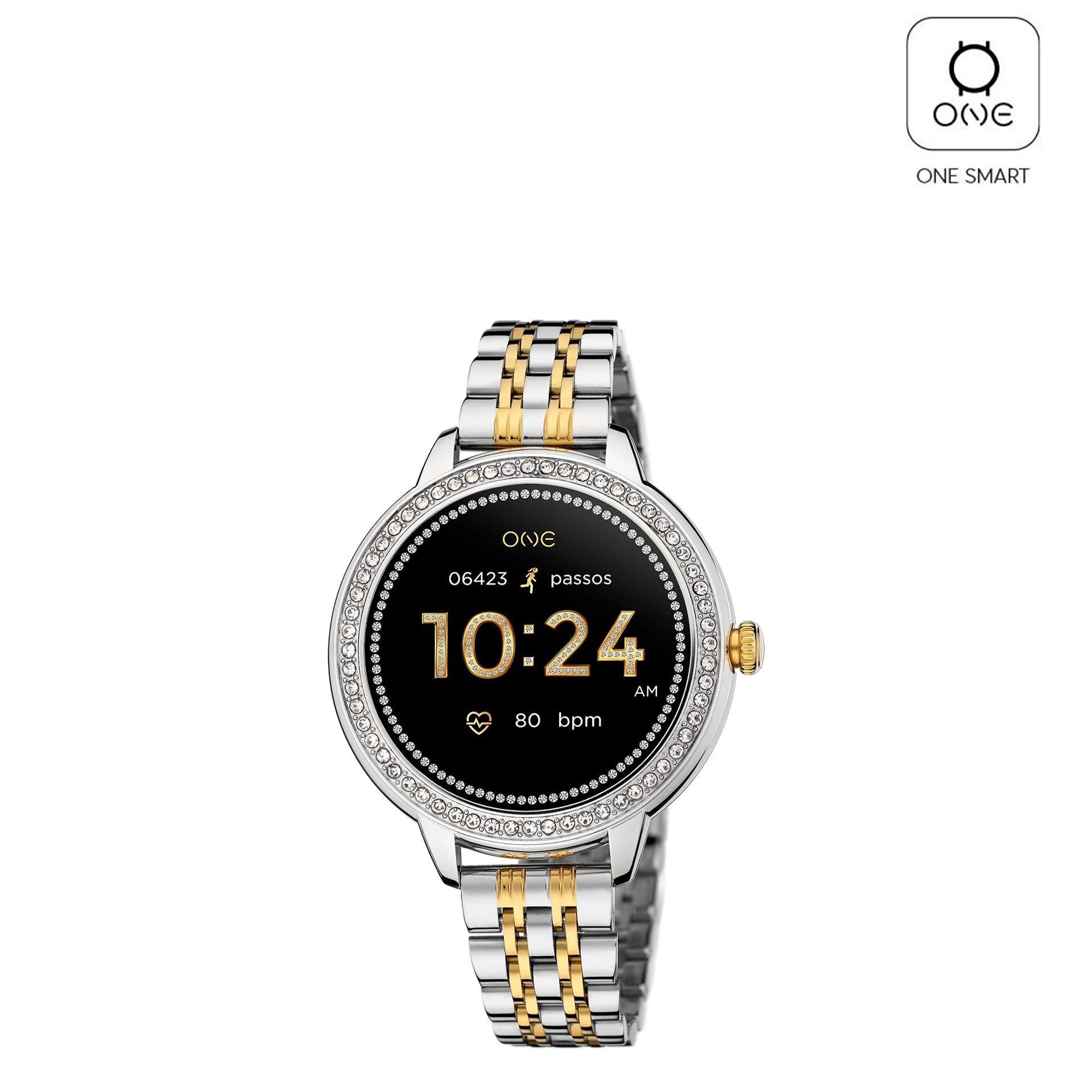 Ana Joalheiros - Relógios One - Relógio Smartwatch Mulher One Mini Spark Bicolor Links OSW9811BL51L 