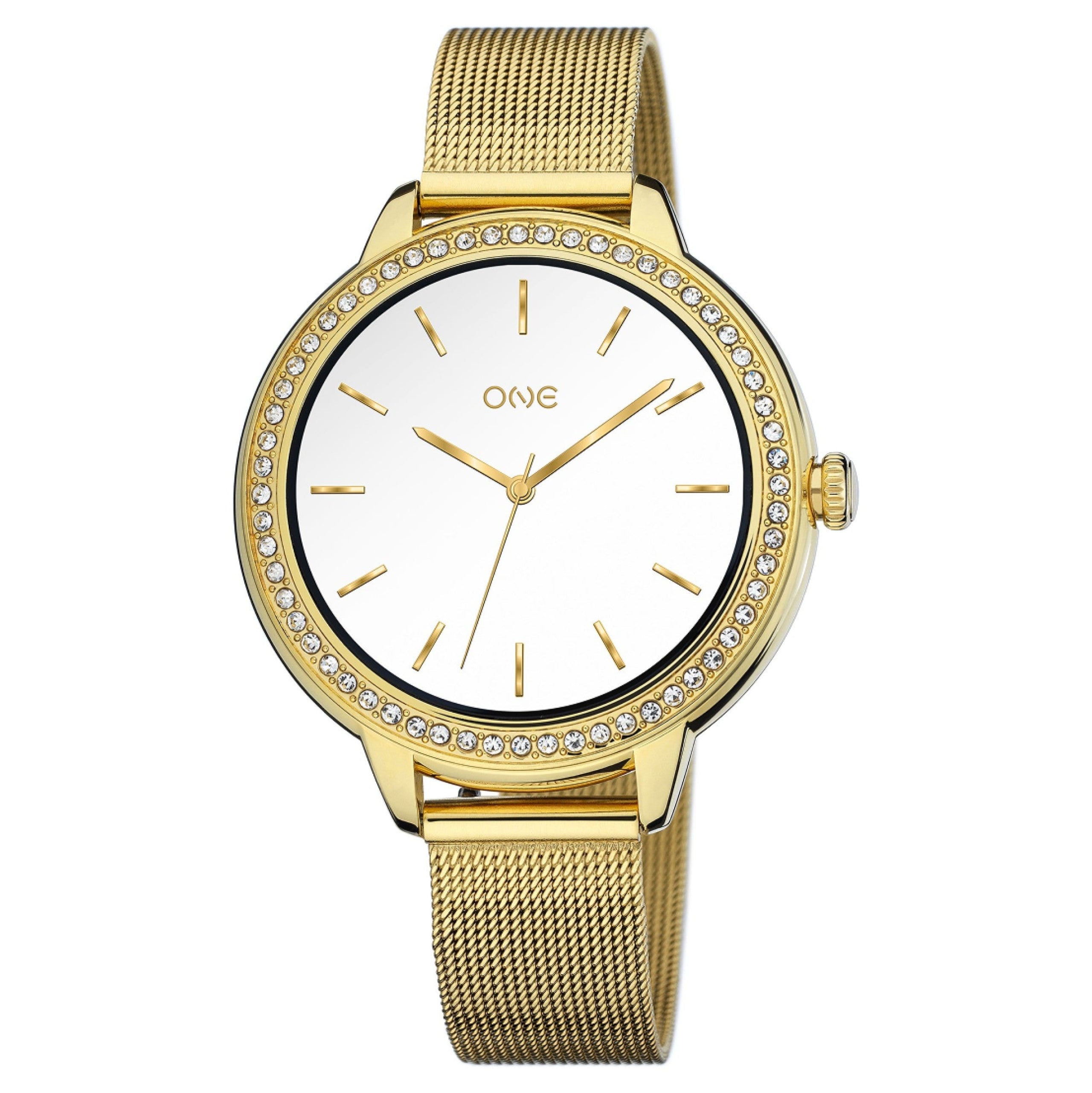 Ana Joalheiros - Relógios One - Relógio Smartwatch Mulher One Mini Spark Gold Mesh OSW9810GM51L