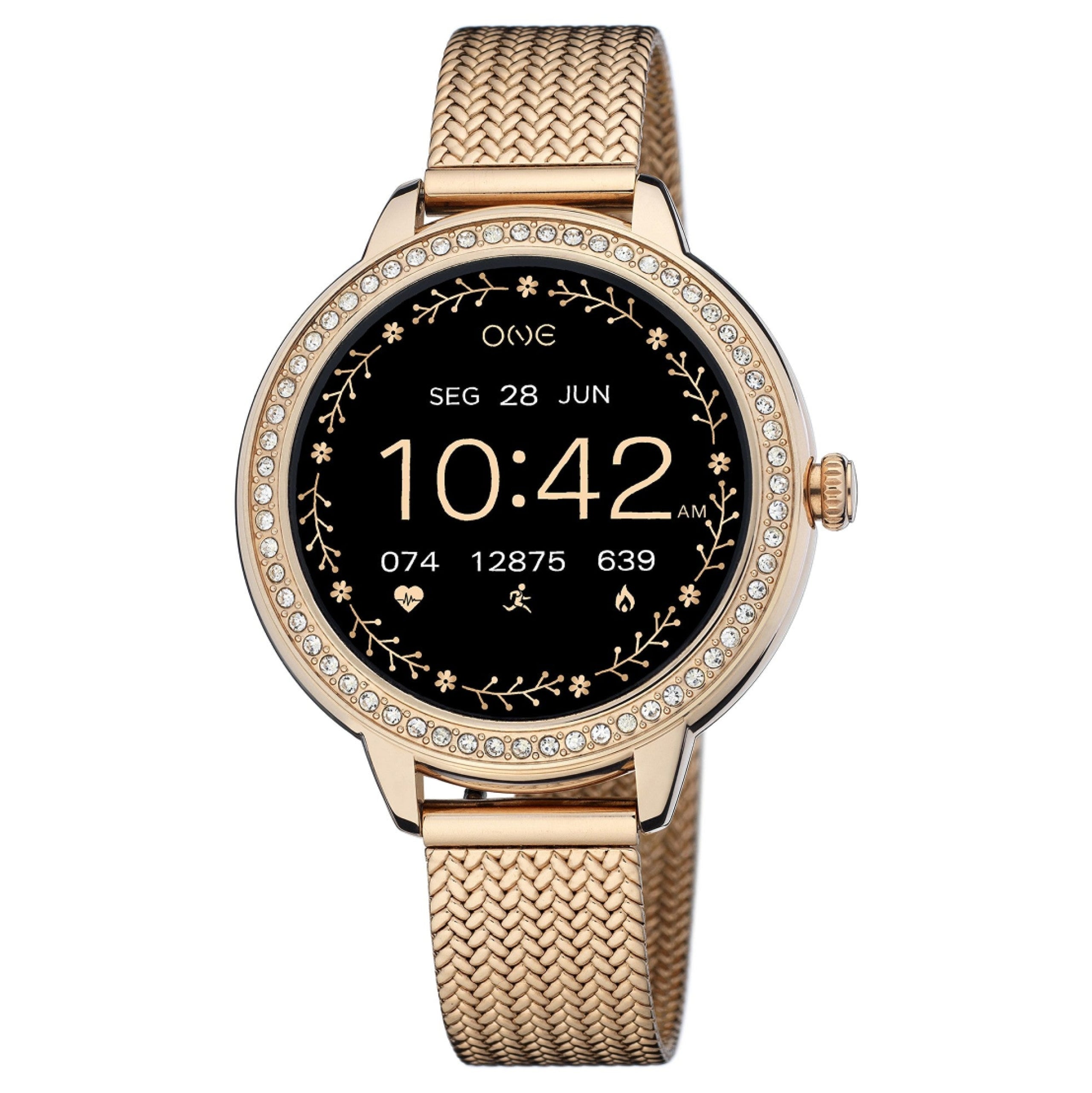Ana Joalheiros - Relógios One - Relógio Smartwatch Mulher One Mini Spark Rose Gold Mesh OSW9810RM51L