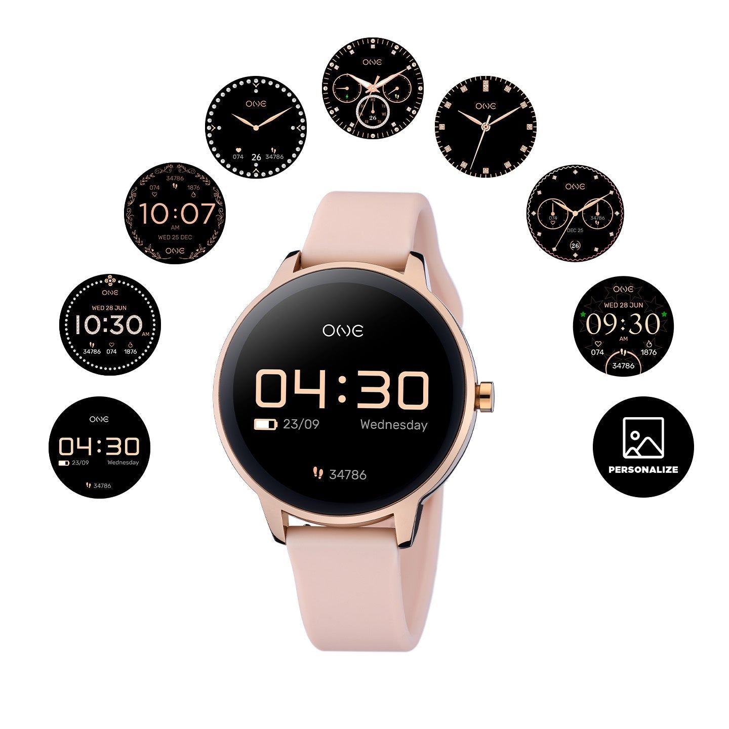 Ana Joalheiros - Relógios One - Relógio Smartwatch Mulher One QueenCall Rose OSW0027RS51D Digital