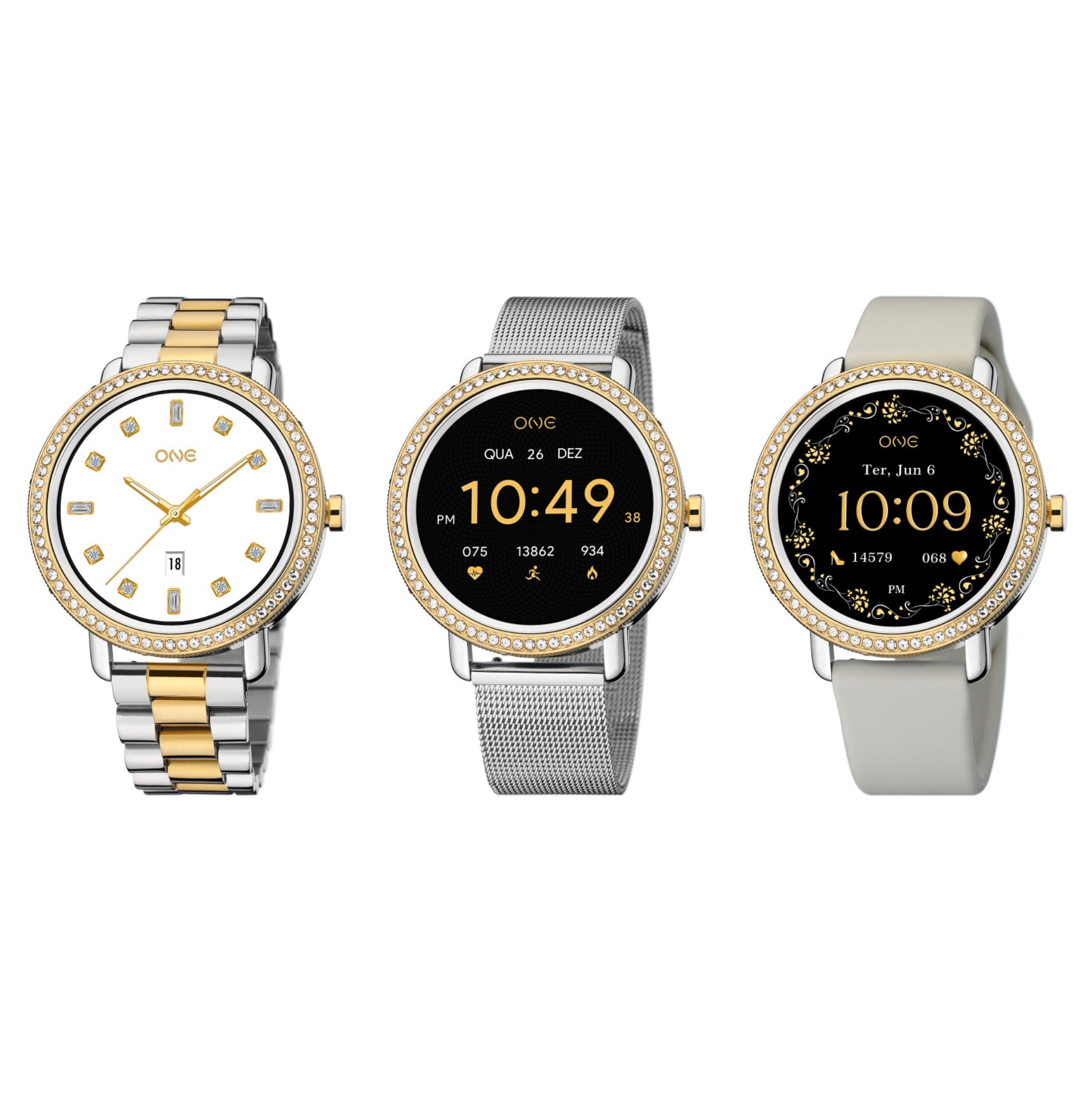 Ana Joalheiros - Relógios One - Relógio Smartwatch Mulher One Senhora Mini Spark Bicolor OSW9859SB52L