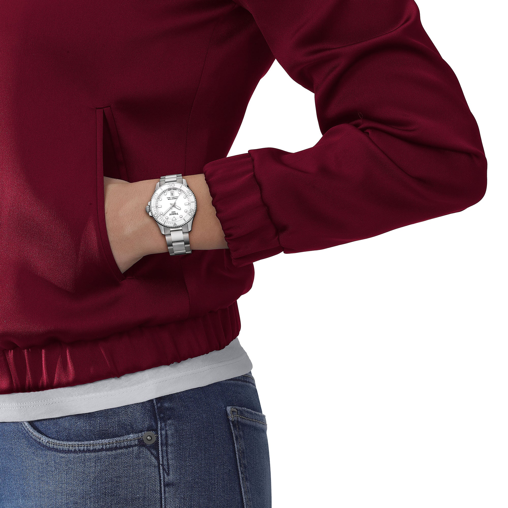 Ana Joalheiros - Relógios Tissot - Relógio para mulher Tissot SeaStar 1000 T120.210.11.011.00 no Pulso