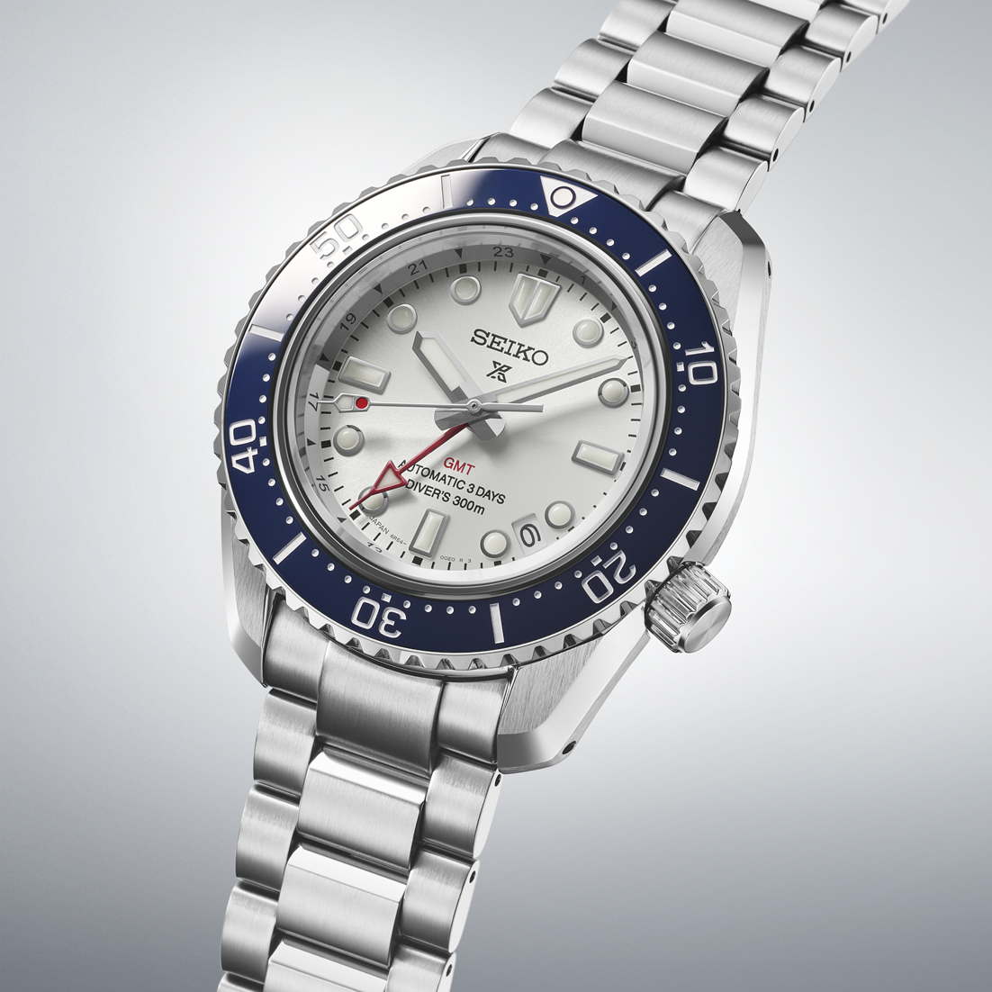 Relógio Seiko Prospex Diver`s 300m GMT Branco-Prateado