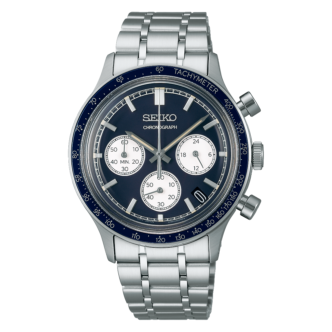 Relógio Seiko Neo Sports Cronógrafo Aço Azul e Branco