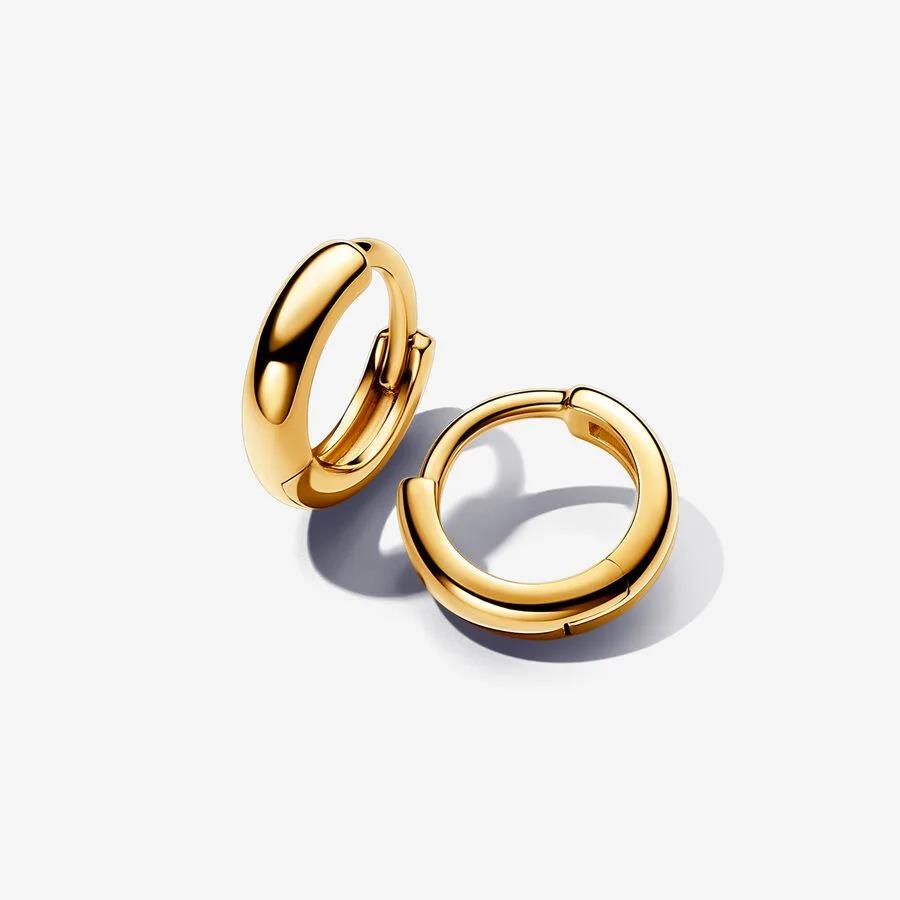 Brincos Pandora Gold Huggie hoop - Ana Joalheiros