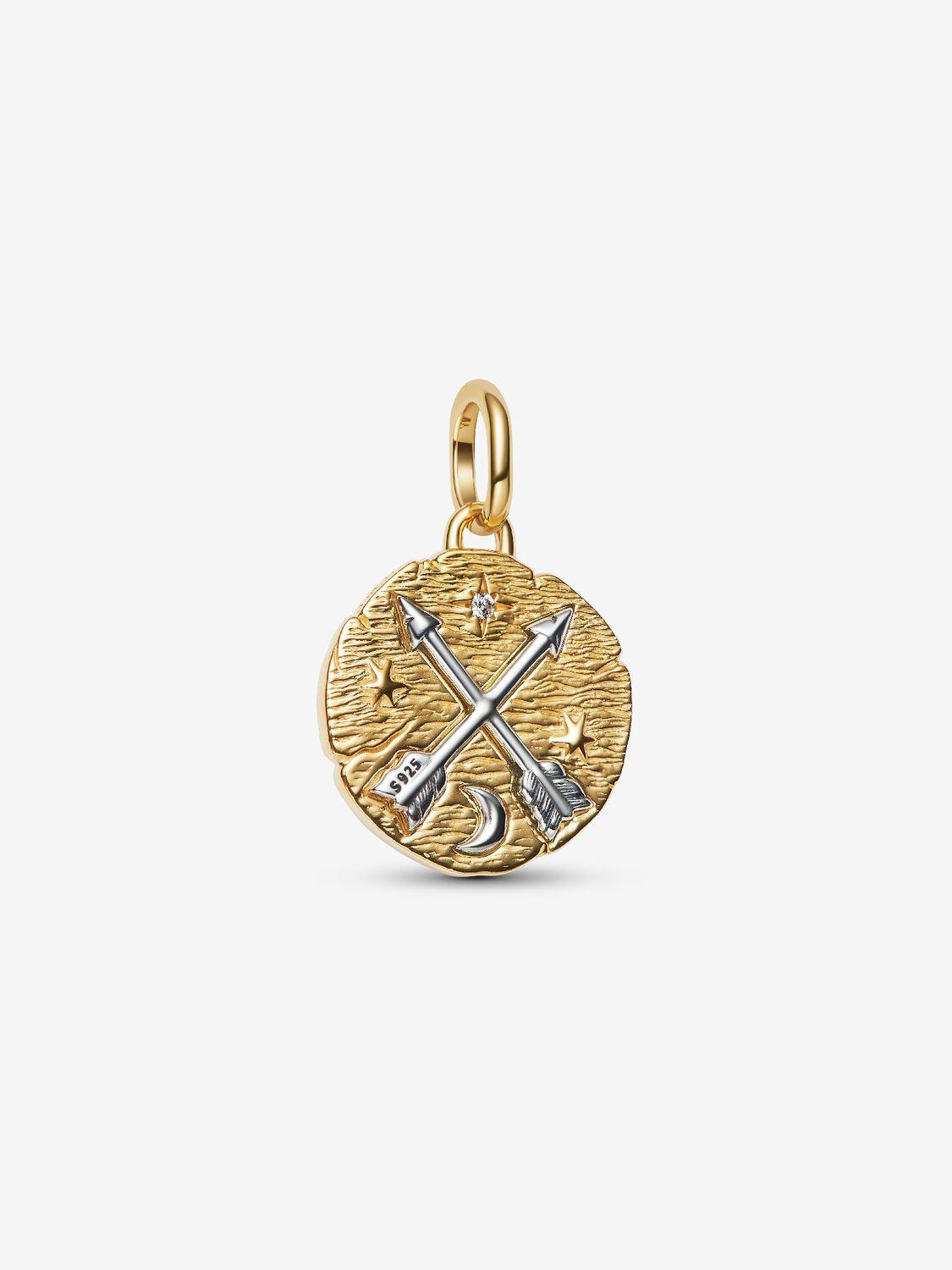 Conta Pandora Medalhão Setas Cruzadas