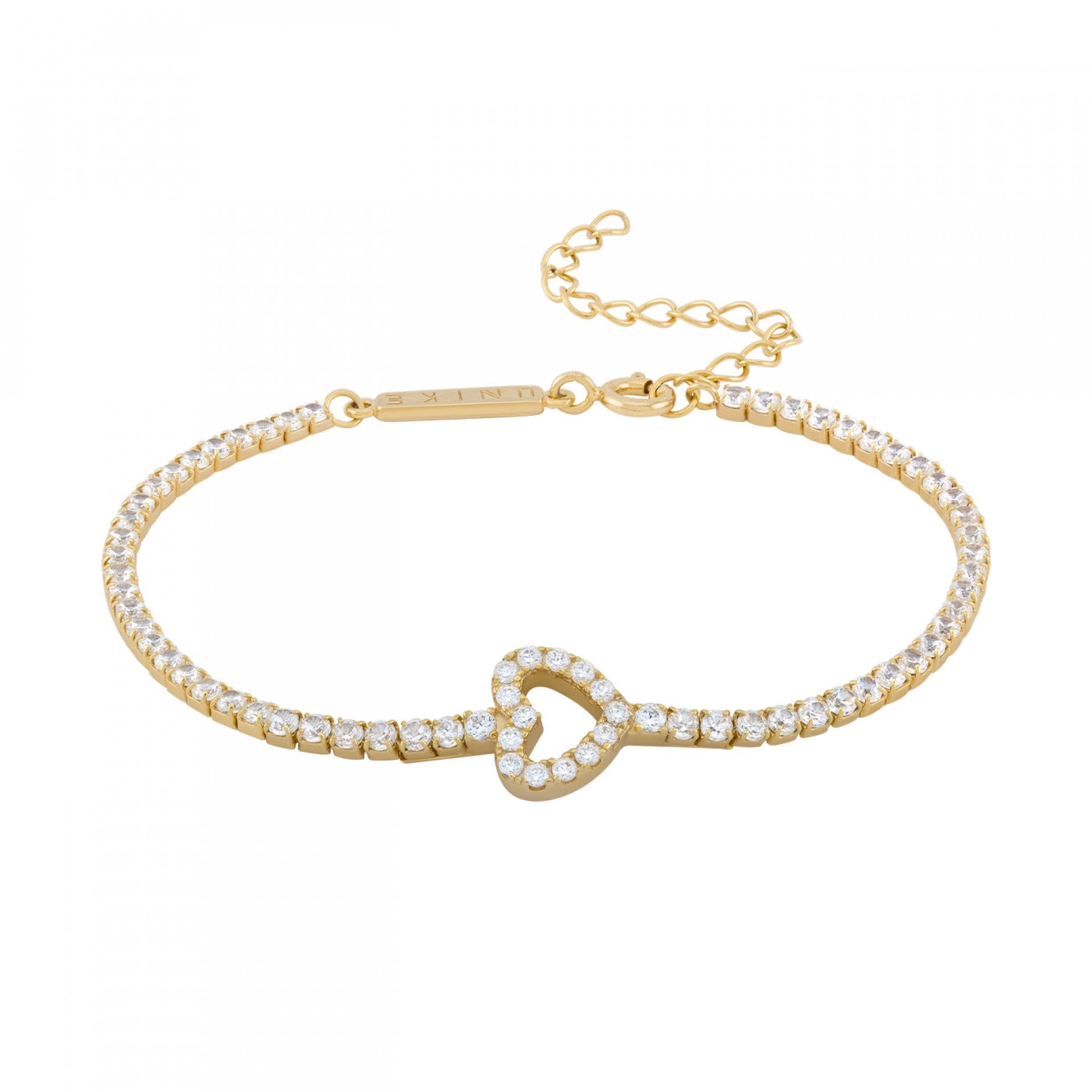 PULSEIRA UNIKE TENNIS HEART STONES GOLDEN