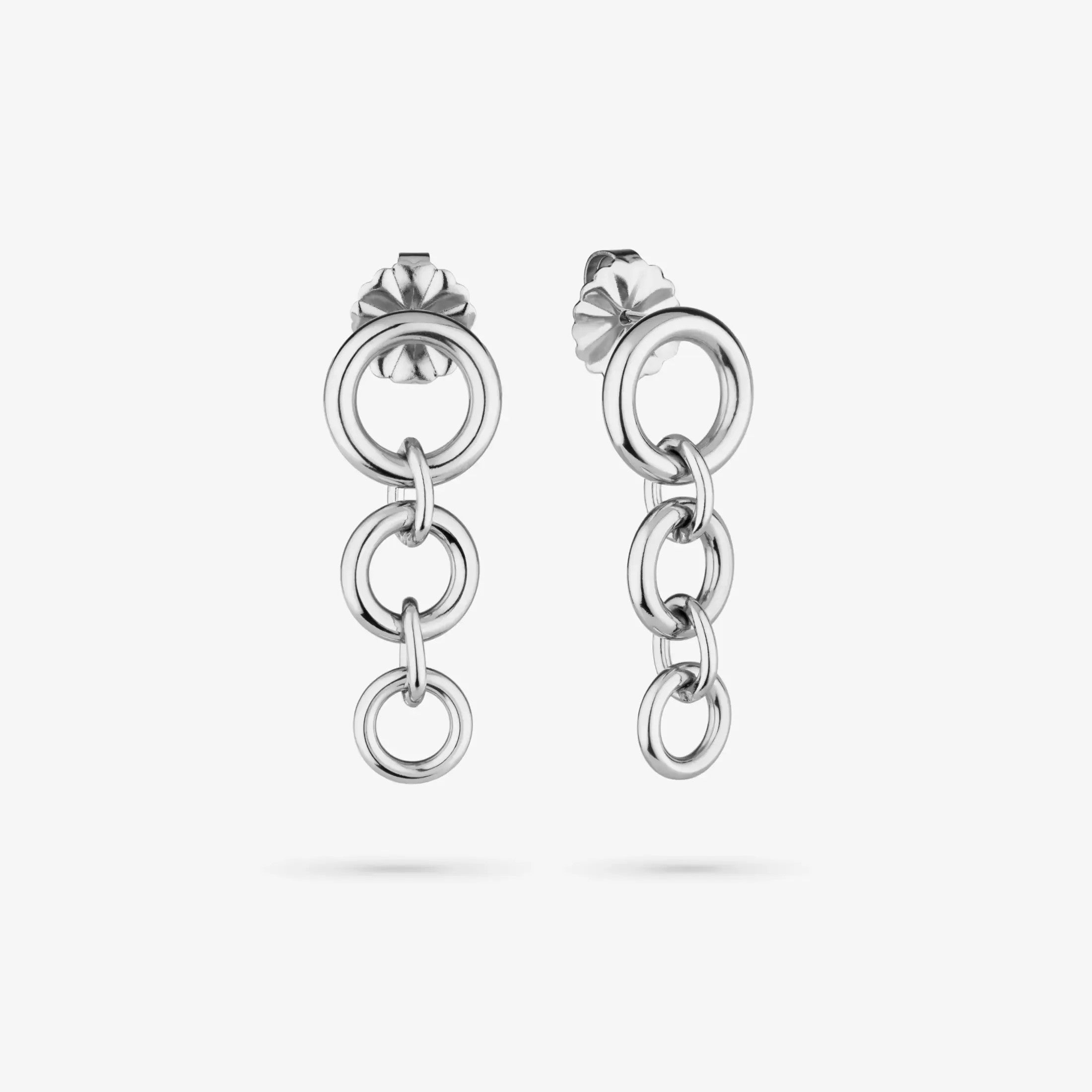 Brincos Radiant By Jewels Mulher Knots Triplo Prateados