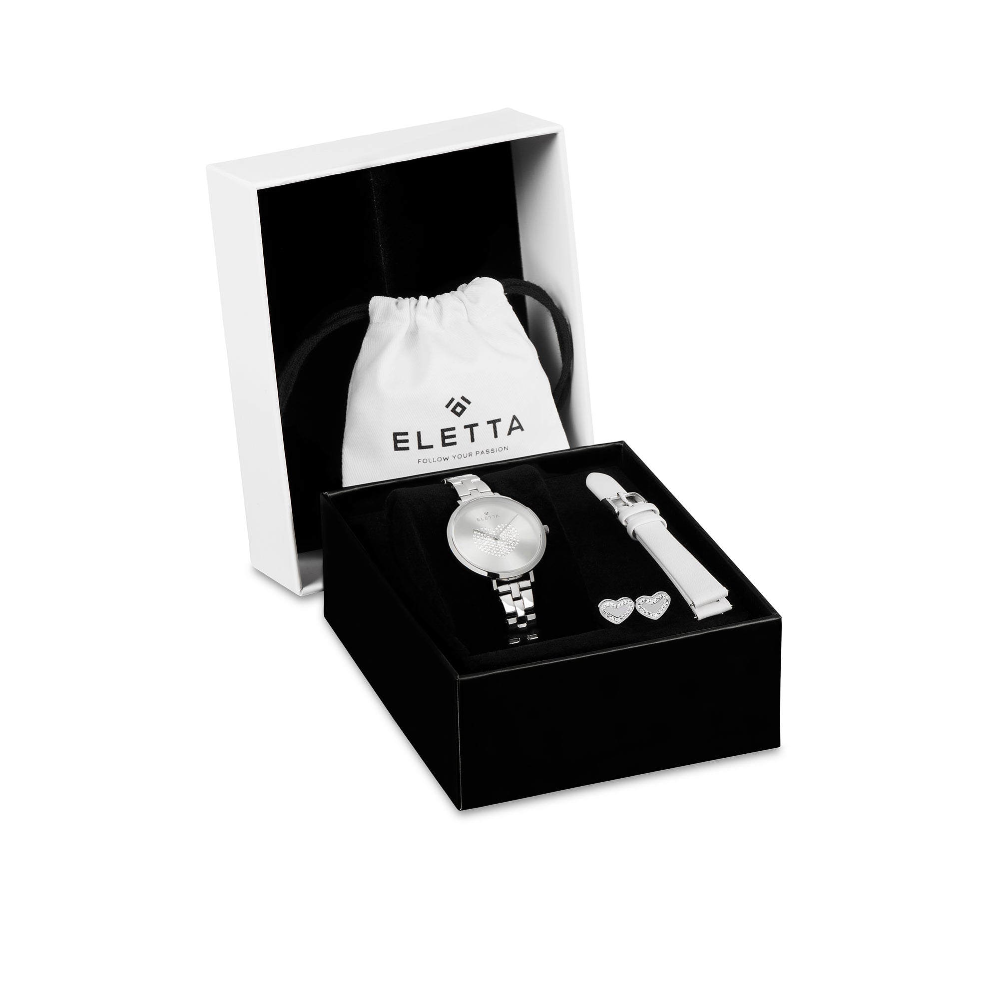 Box Relógio Eletta Bracelete e Brincos