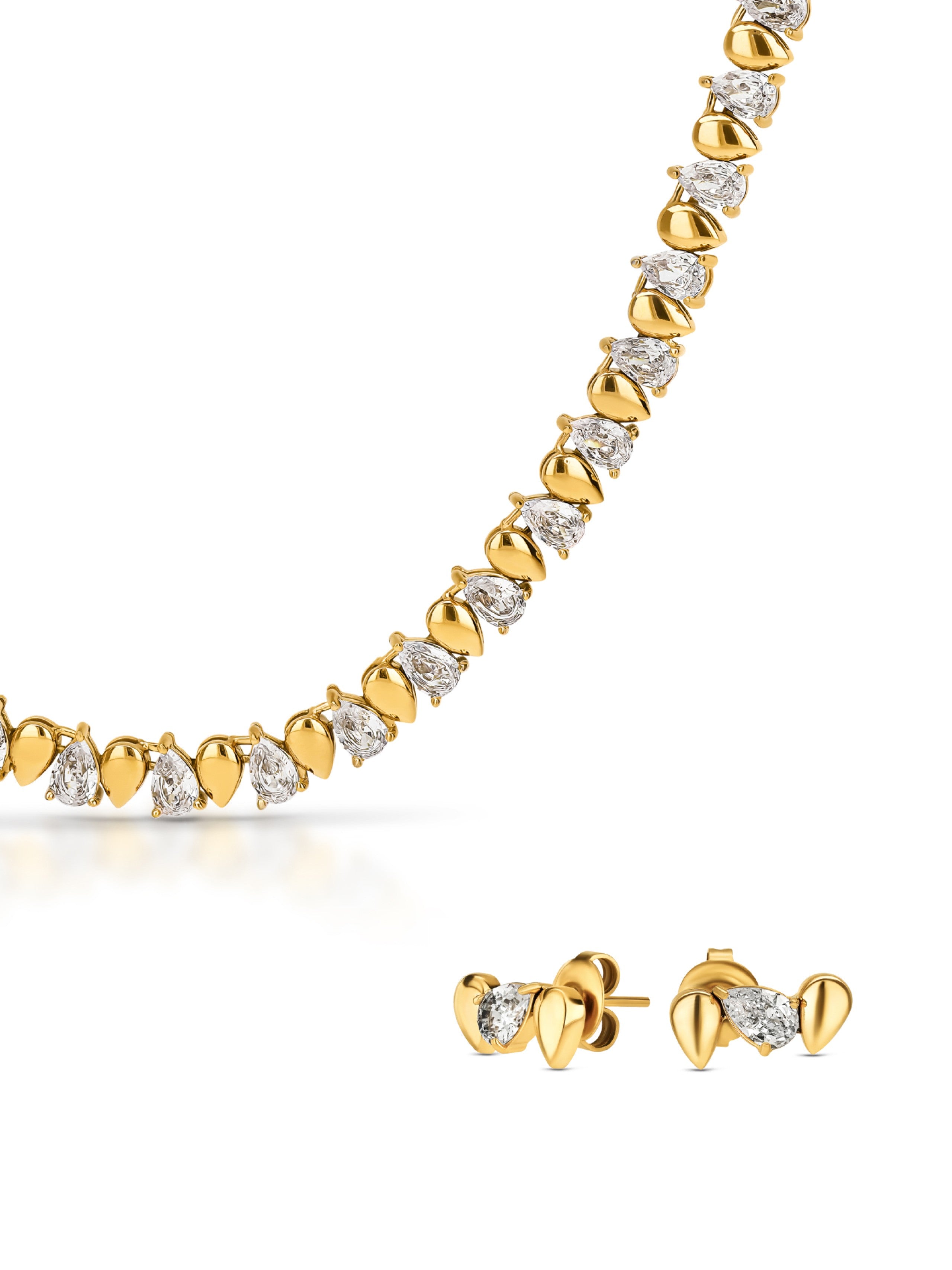 Set Colar & Brincos One Star Drop Gold