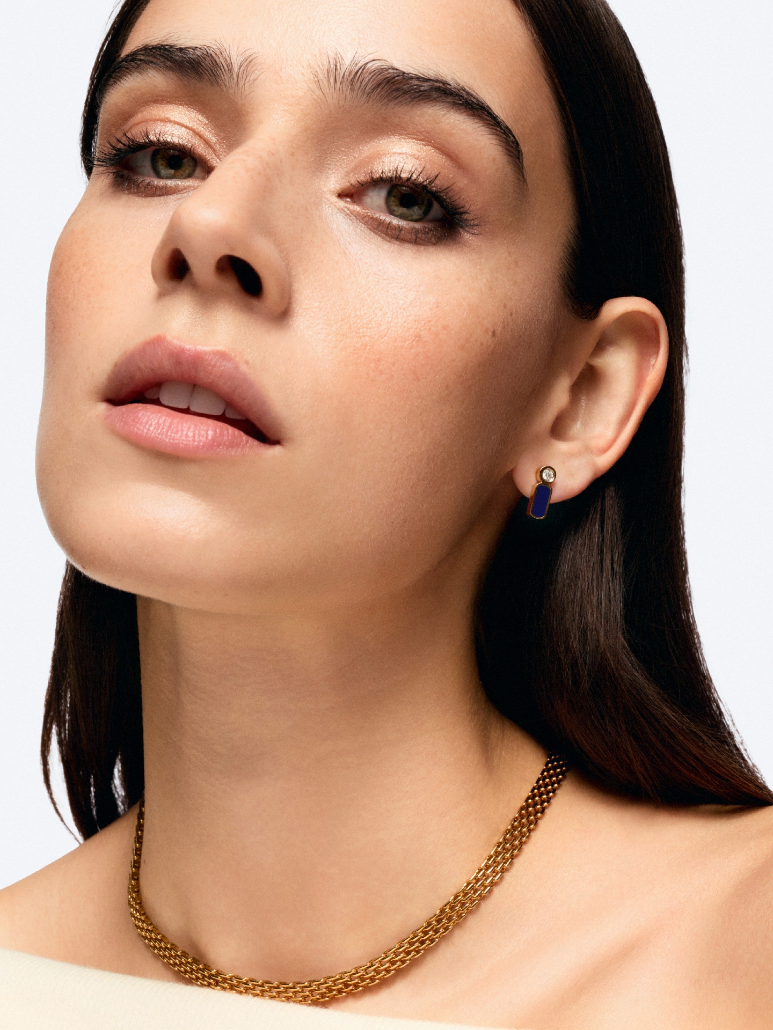 Brincos One Senhora Mood Navy Gold