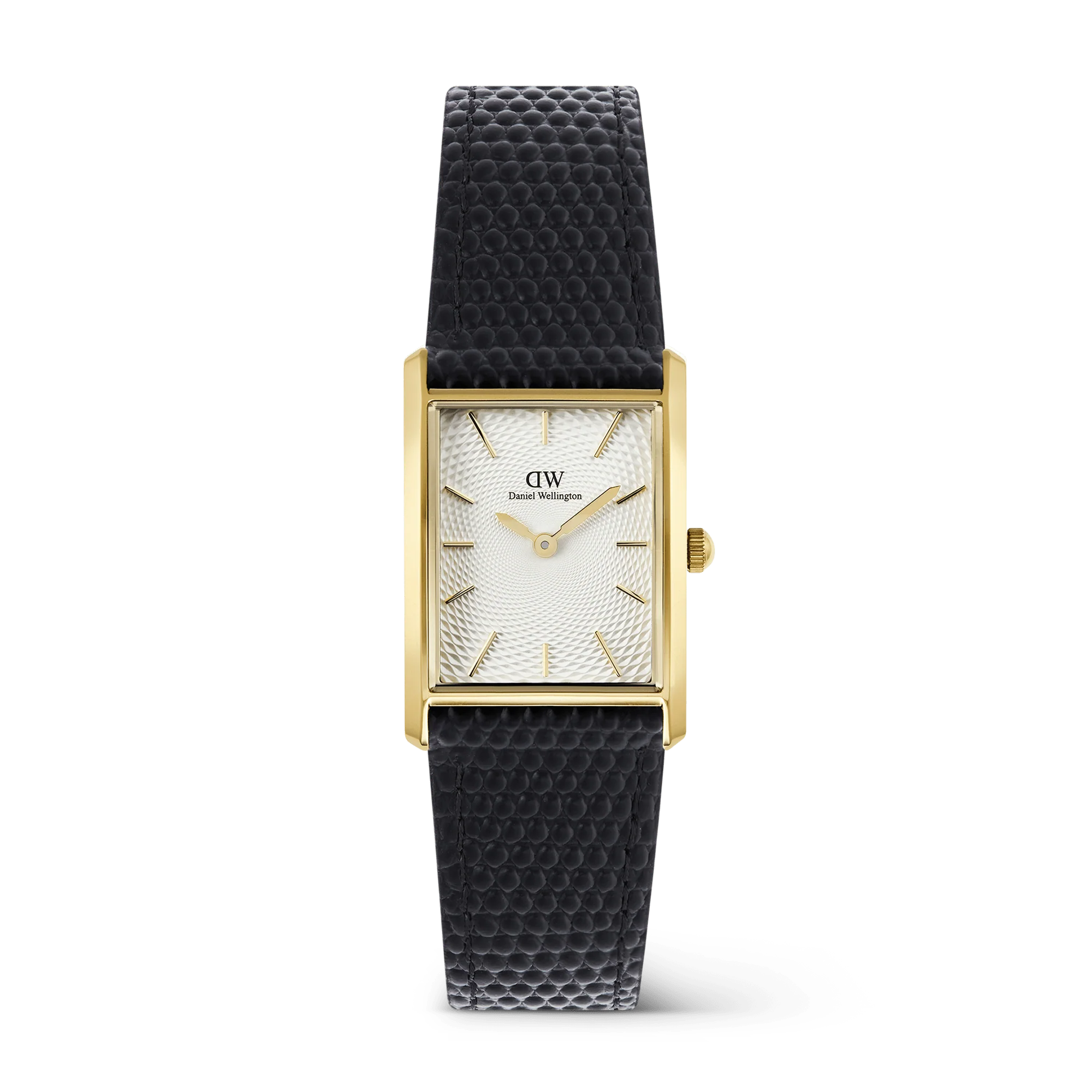 Relógio Daniel Wellington Bound Black Lizard Guilloché Gold