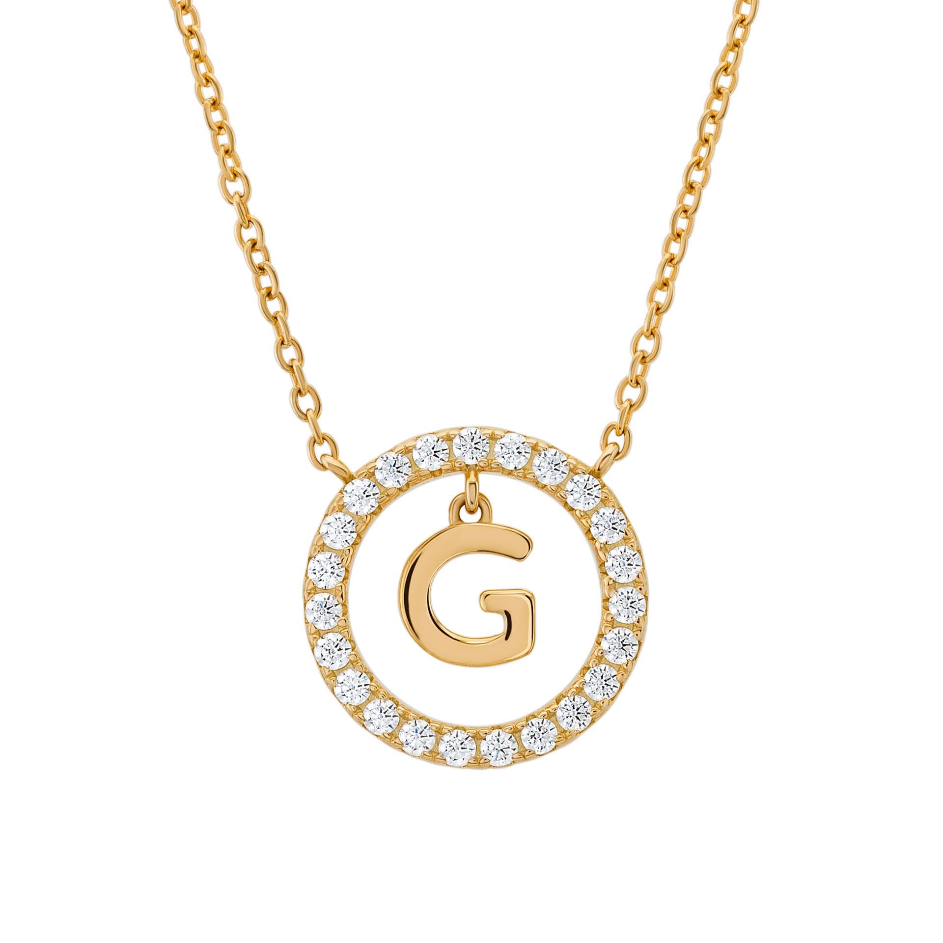 COLAR UNIKE LETTER IN CIRCLE G - Ana Joalheiros