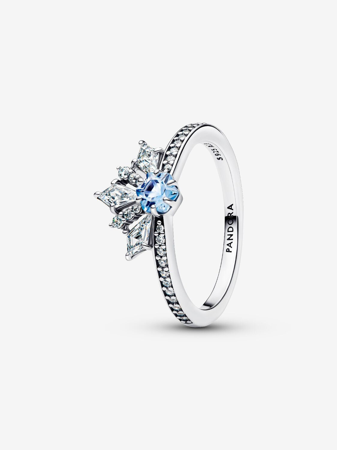Relógio Pandora Disney Frozen Elsa sterling silver ring with water blue crystal