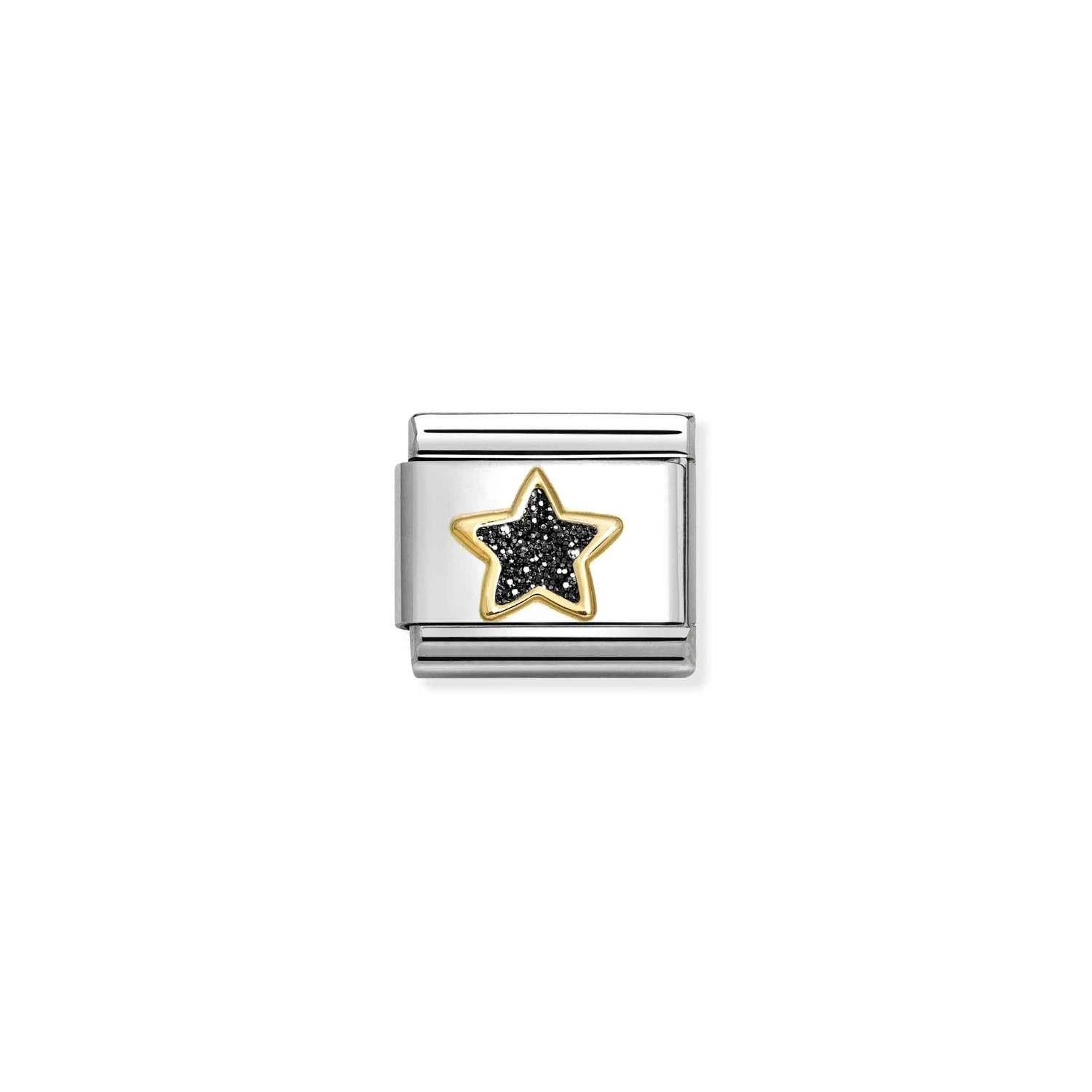 Link Nomination Glitter Estrela Preta - Ana Joalheiros