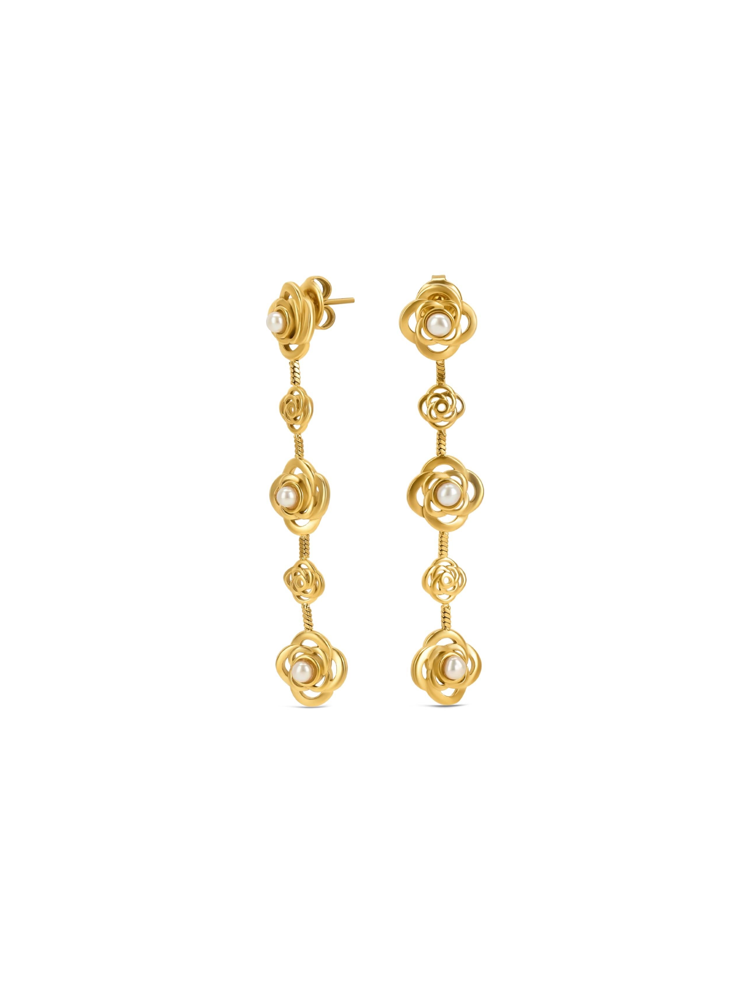 Brincos One Senhora Rose Long Gold