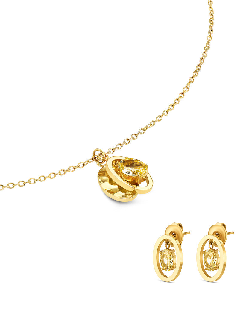 Set Colar & Brincos One Birthstone October