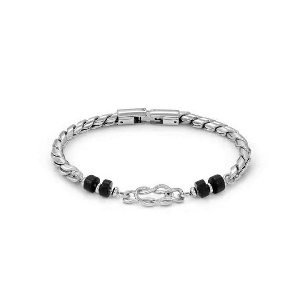 Pulseira Nomination Atlante Nó Pedras Preta Agate