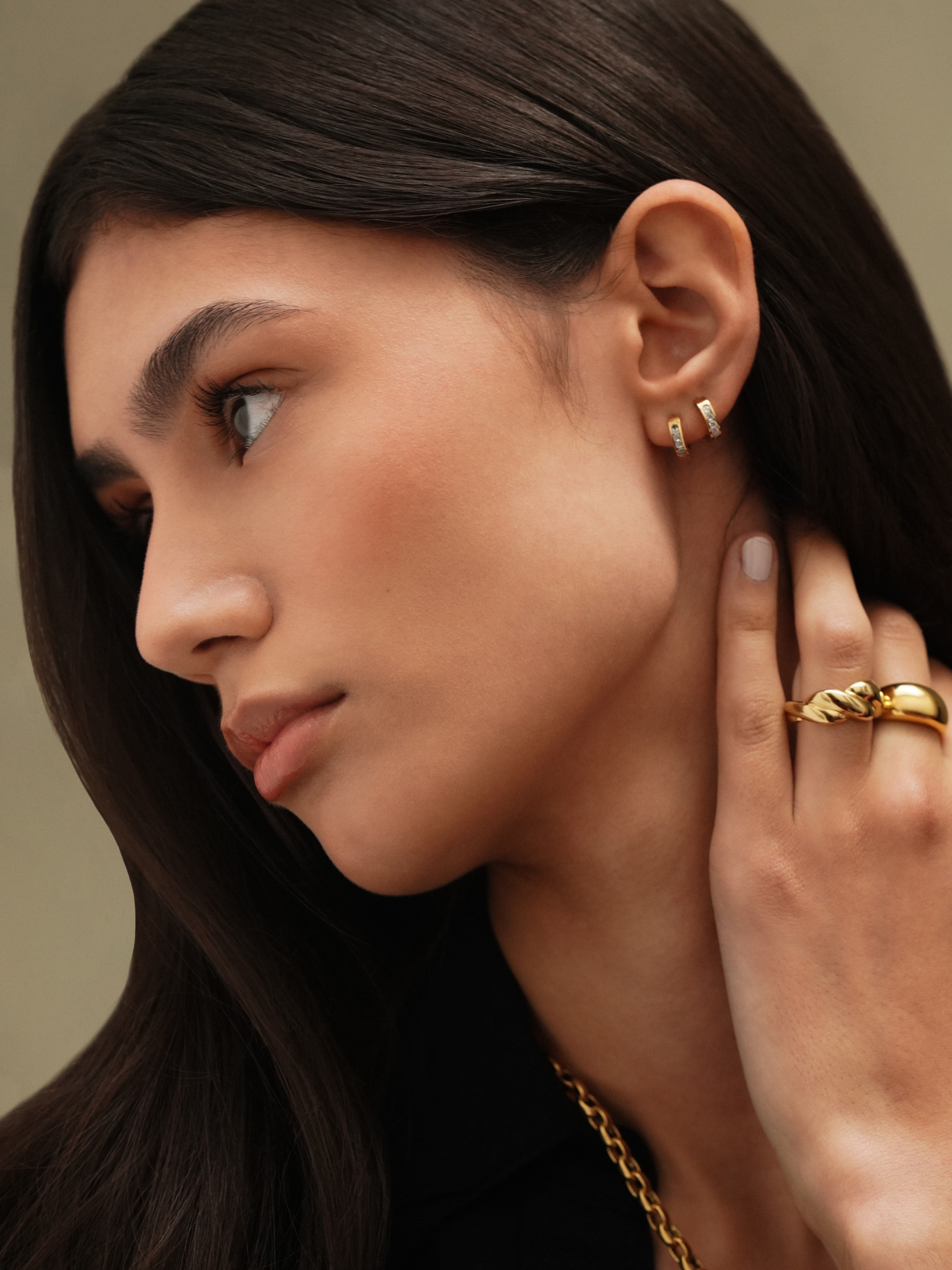 Set de Brincos One Senhora Shimmer Gold