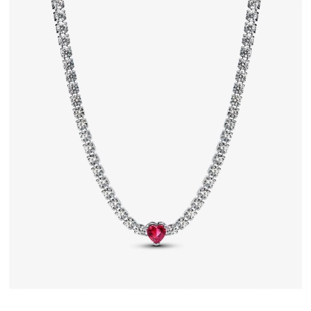 Colar Pandora Heart Sterling Choker Cherries Jubilee - Ana Joalheiros