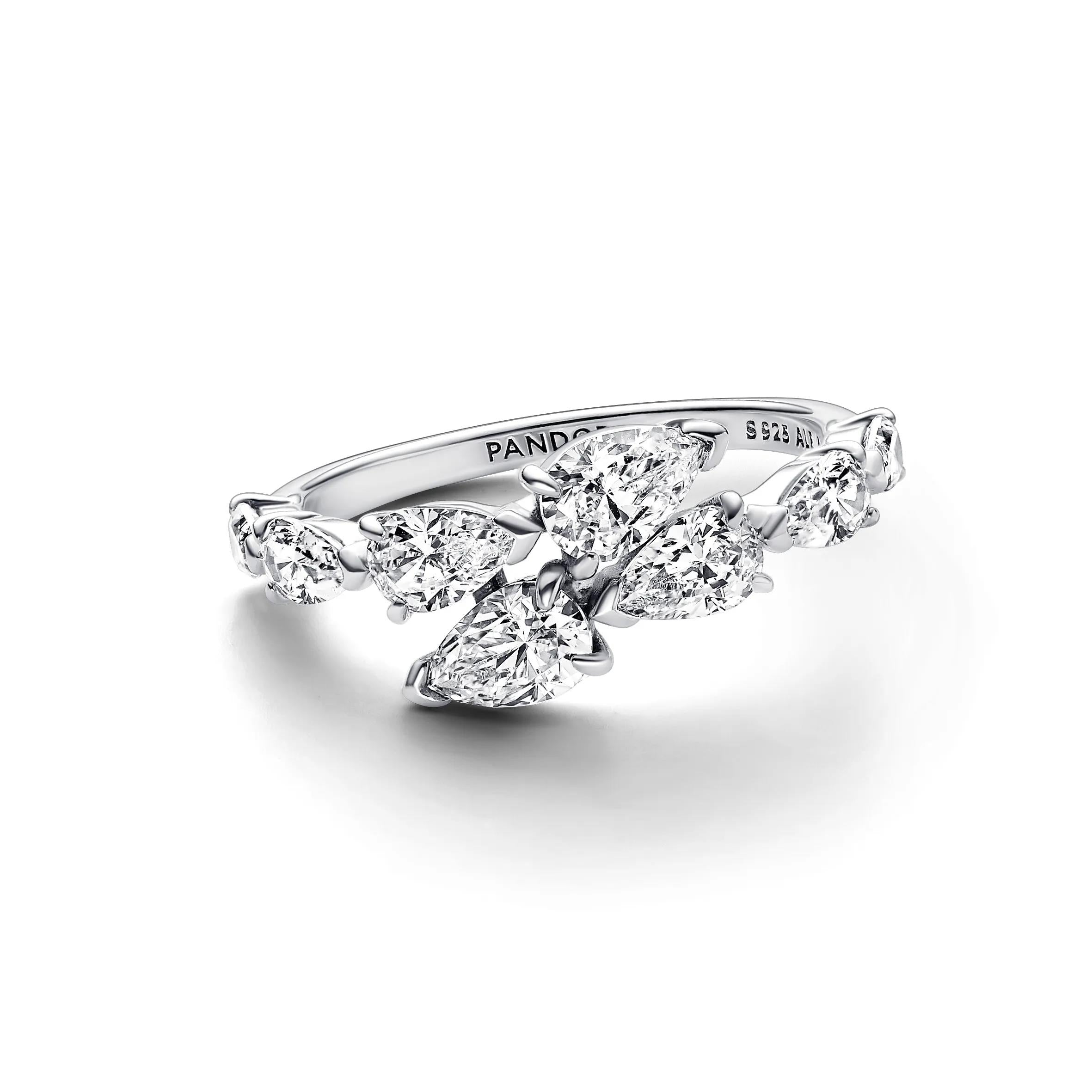 Anel Pandora Sterling silver ring with clear cubic zirconia - Ana Joalheiros