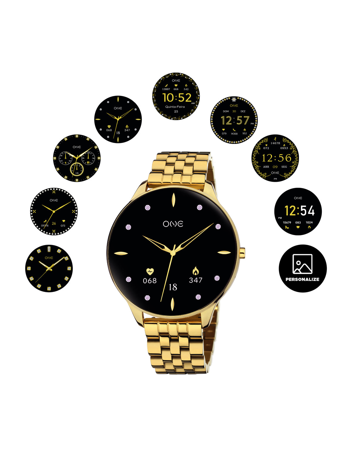 Smartwatch One Slim Gold Links