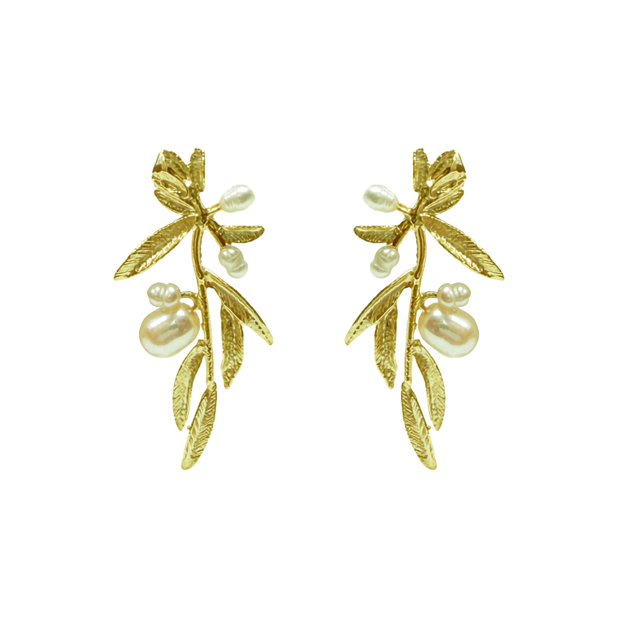 Brinco Ana Joalheiros Folhas Eucalipto