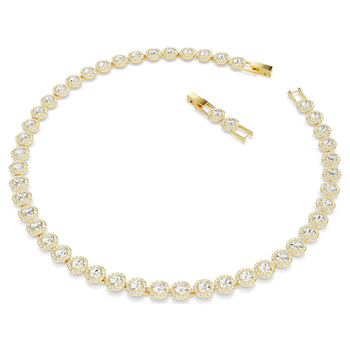 Colar Tennis Una Angelic Lapidação redonda, Branco - Ana Joalheiros