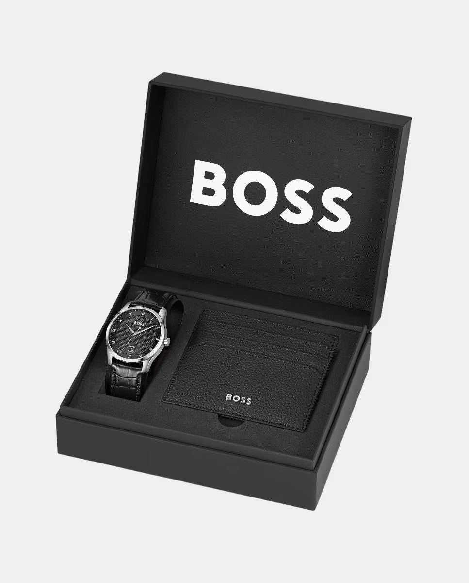 Relógio Boss e Carteira Principle Giftset