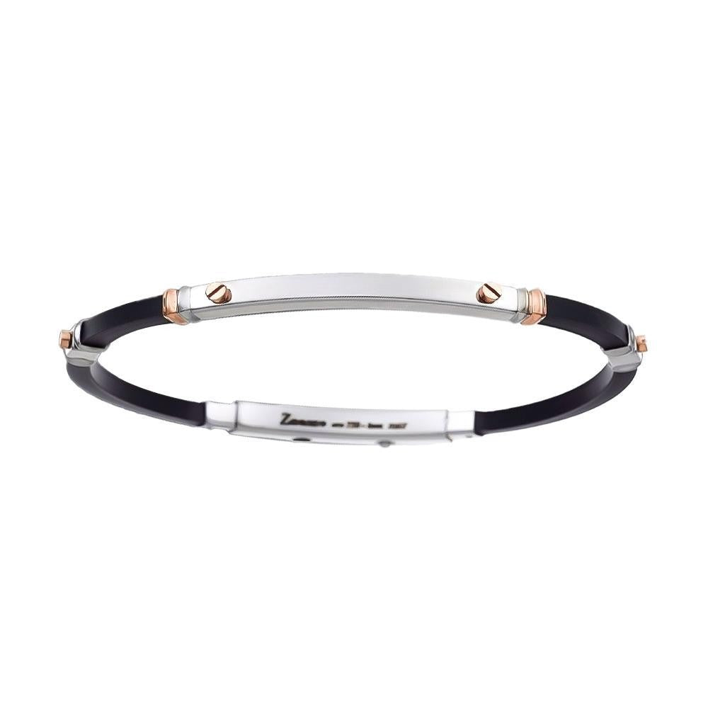 Pulseira Zancan Silicone Chapa e parafuso